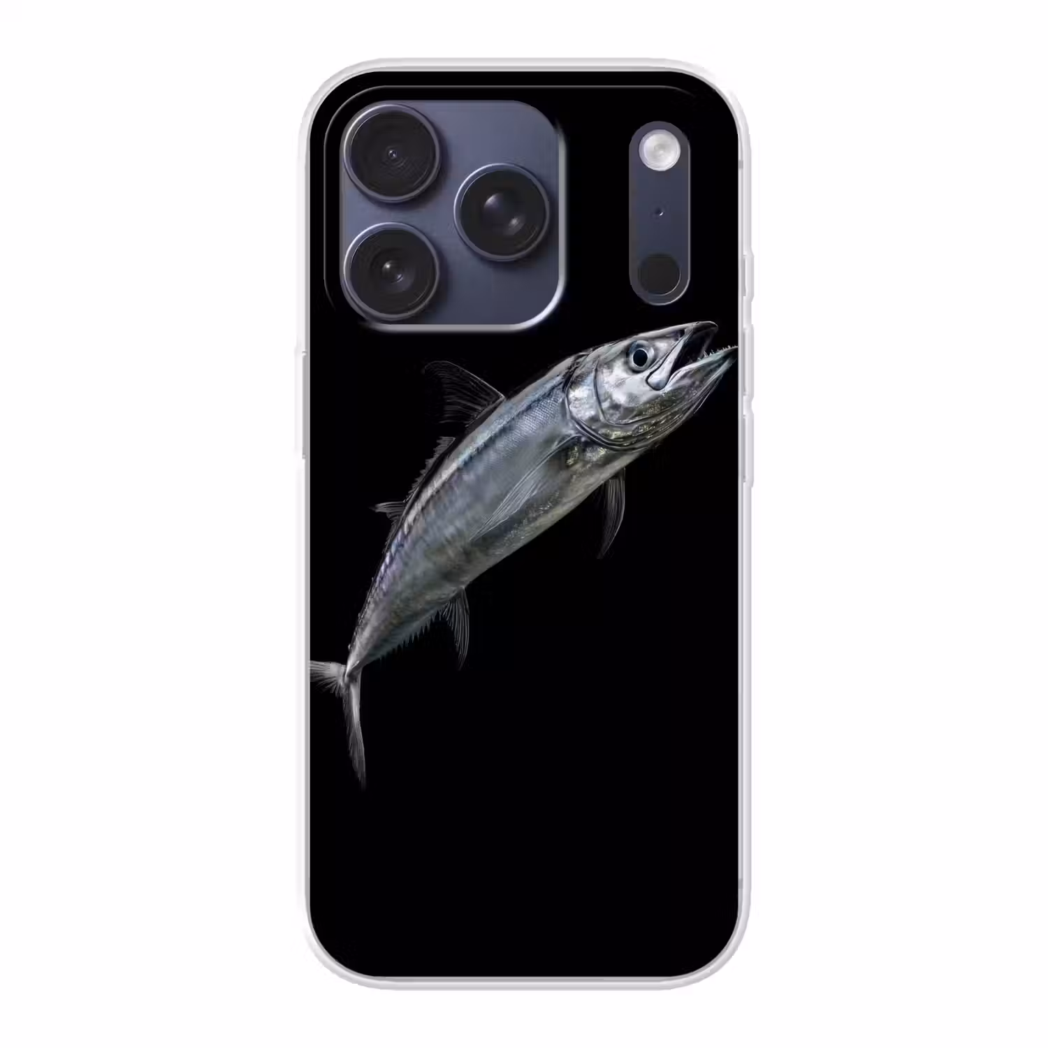 Makreel - Vis - Zwart Telefoonhoesje iPhone 17 Pro klein -3d