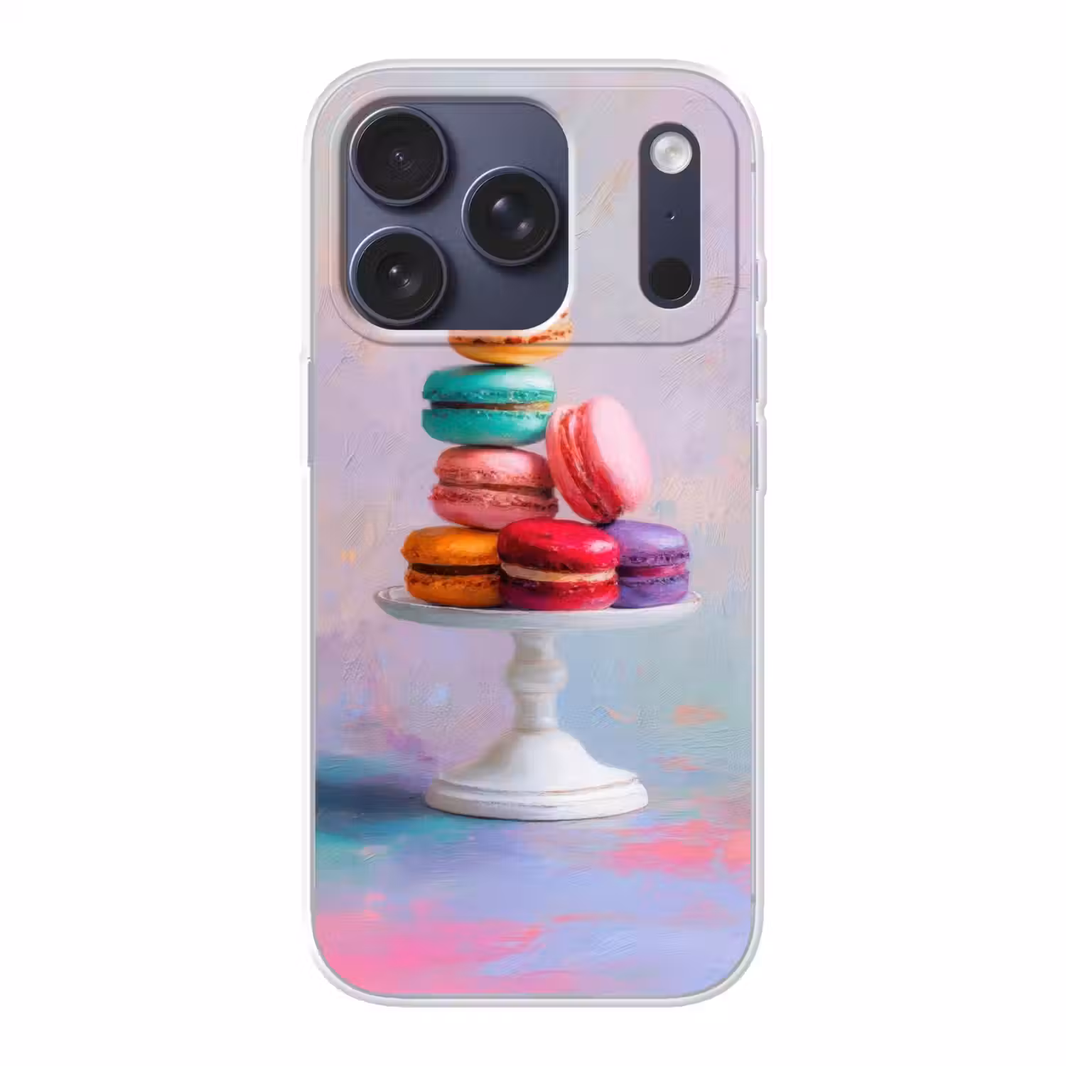Macarons - Schaal - Pastel - Kleurrijk Telefoonhoesje iPhone 17 Pro klein -3d