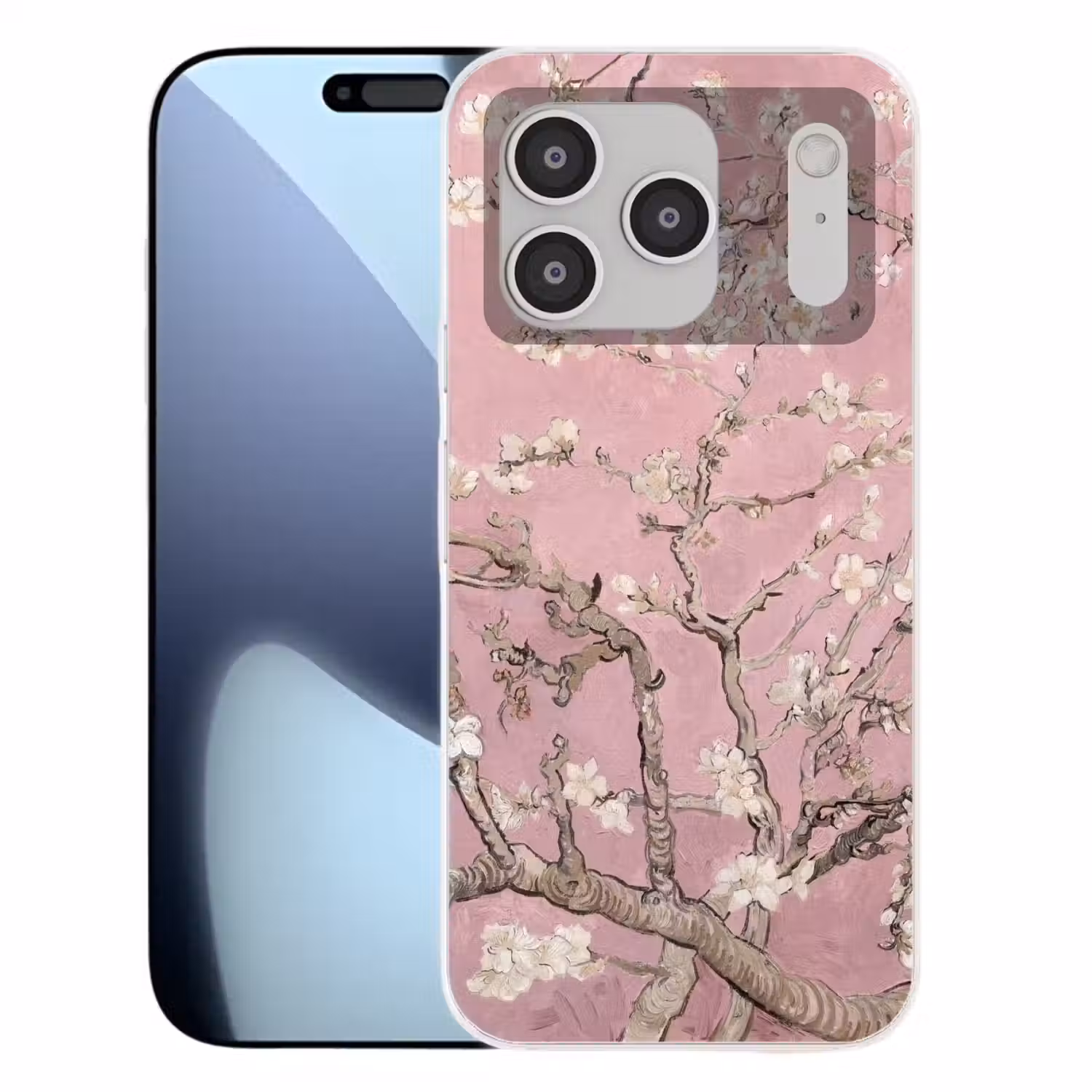 Amandelbloesem - Kunst - Van Gogh - Roze Telefoonhoesje iPhone 17 Pro klein -3d