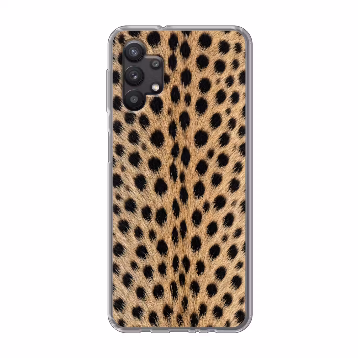 Vacht - Jachtluipaard - Zwart - Wit Telefoonhoesje Samsung Galaxy A32 5G klein -3d