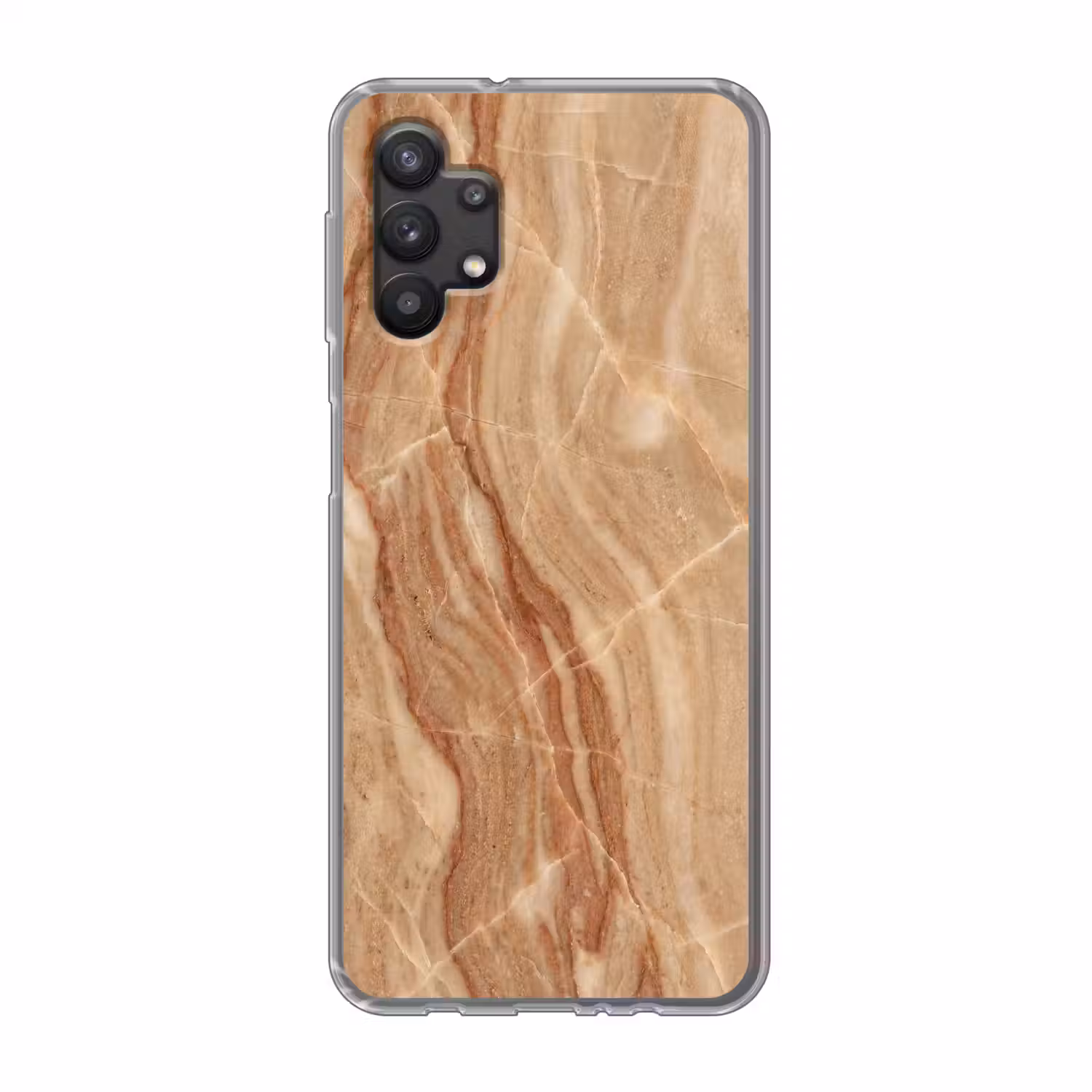 Marmer - Ader - Natuur - Abstract - Beige Telefoonhoesje Samsung Galaxy A32 5G klein -3d
