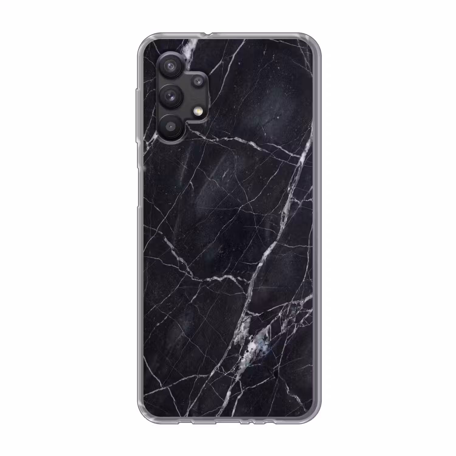 Marmer - Patroon - Modern - Zwart - Wit Telefoonhoesje Samsung Galaxy A32 5G klein -3d