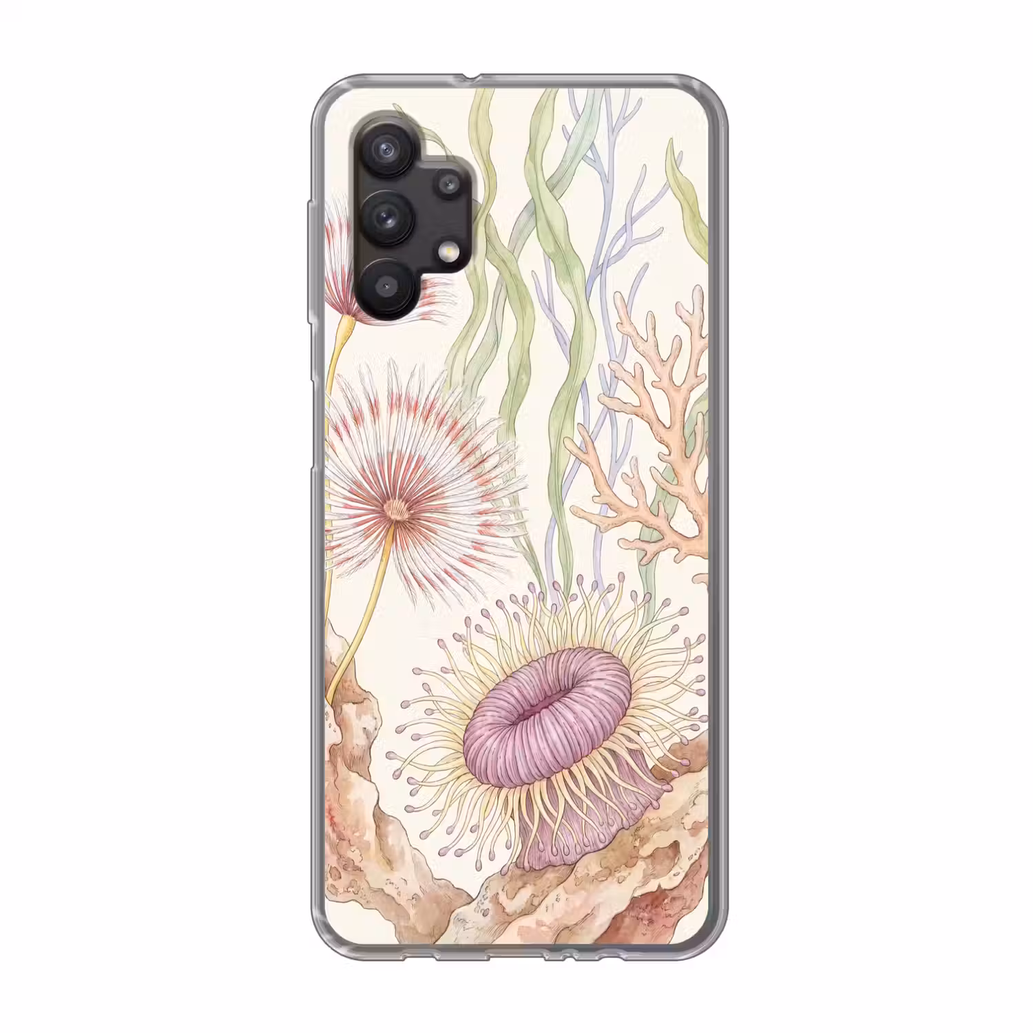 Zeeleven - Koraal - Onderwater - Illustratie - Kleurrijk Telefoonhoesje Samsung Galaxy A32 5G klein -3d