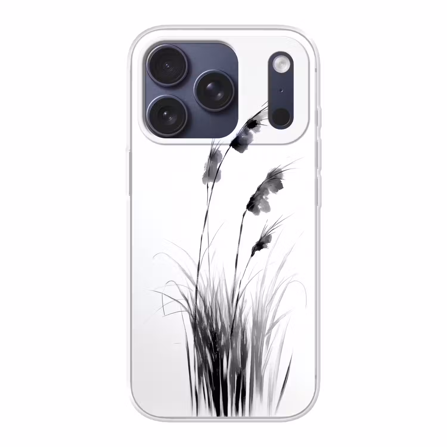 Minimalistisch - Stelen - Wit Telefoonhoesje iPhone 17 Pro klein -3d