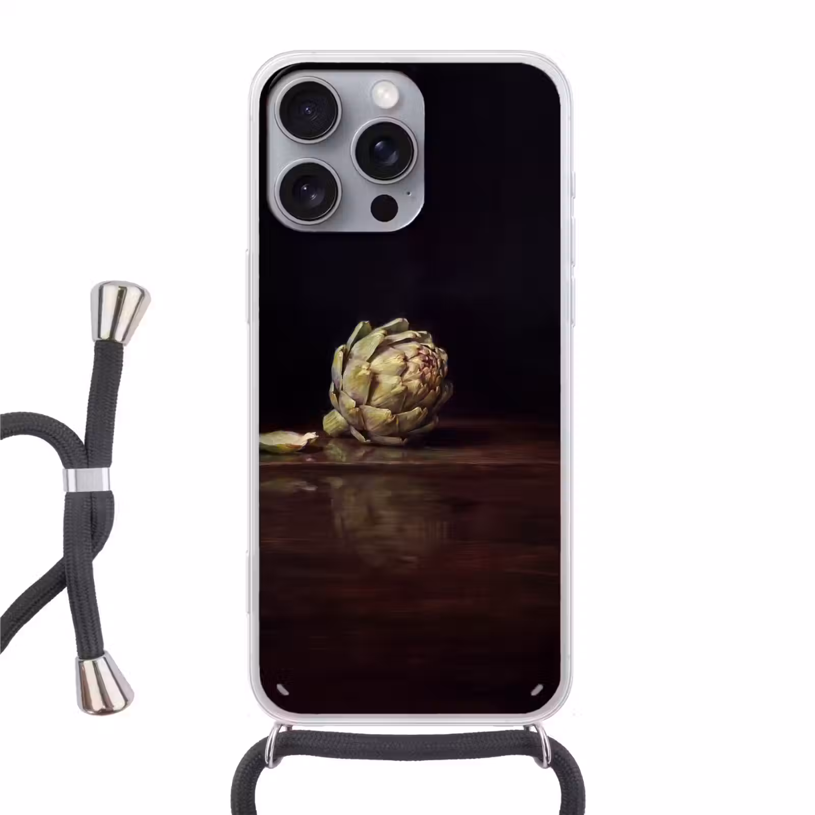 Handyhülle mit Band - Artischocke – Essen – Klassisch - Artichok - Eten - Klassiek Hoesje iPhone 16 Pro Max met koord klein