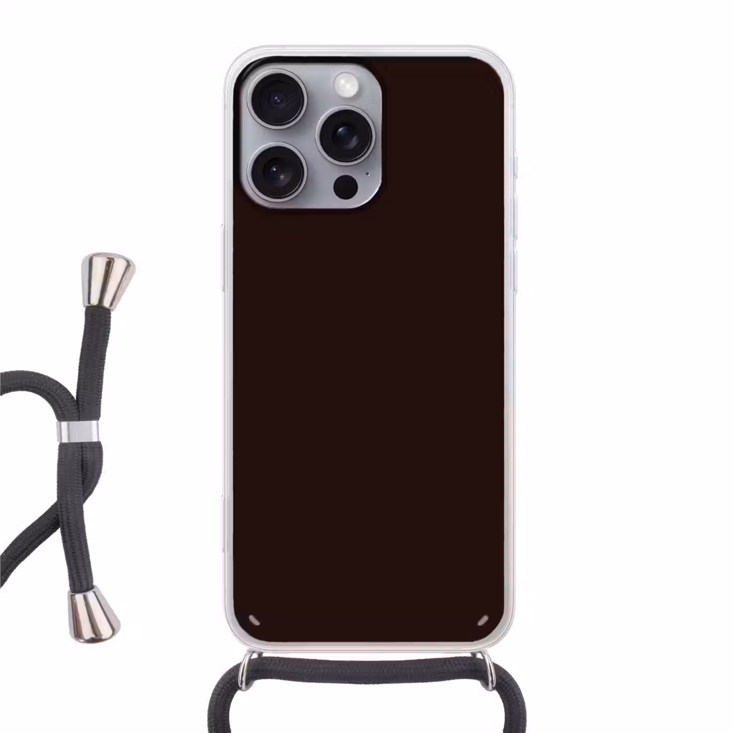 Deep - Obsidian - Bruin Hoesje iPhone 16 Pro Max met koord klein 804 -3d