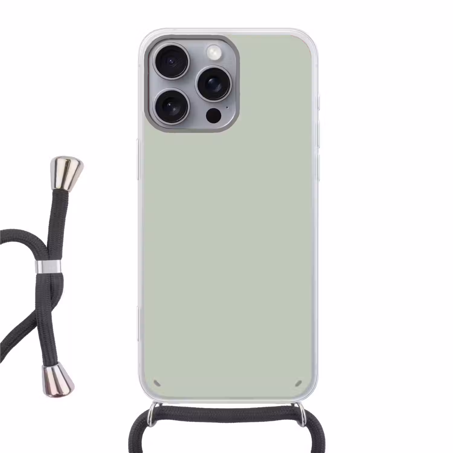 Frosted - Mint - Groen Hoesje iPhone 16 Pro Max met koord klein 804 -3d