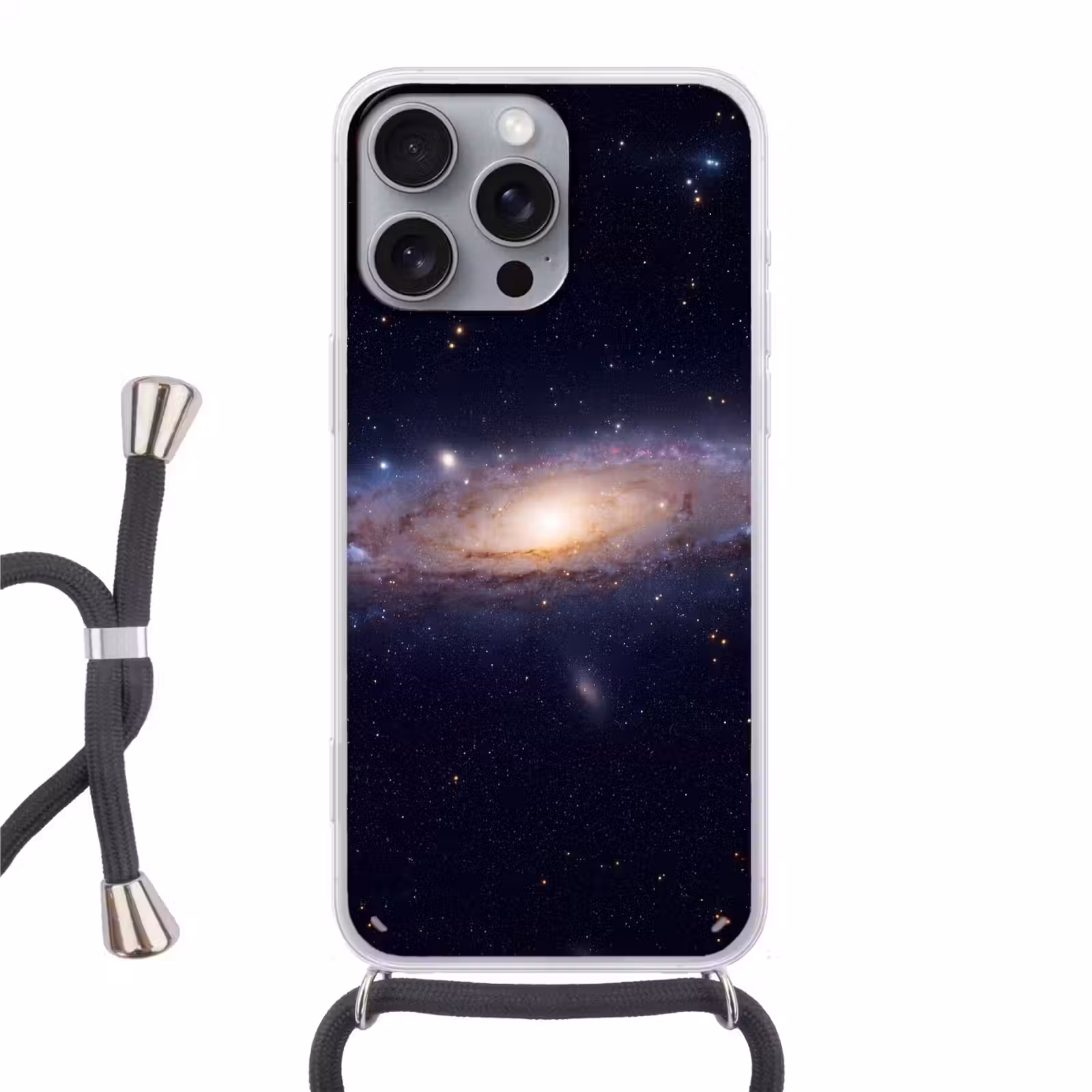 Handyhülle mit Band - Galaxie – Weltraum – Kosmos - Sterrenstelsel - Ruimte - Kosmos Hoesje iPhone 16 Pro Max met koord klein