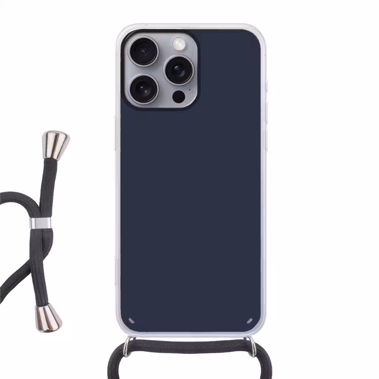 Midnight - Swing - Blauw Hoesje iPhone 16 Pro Max met koord klein 804 -3d
