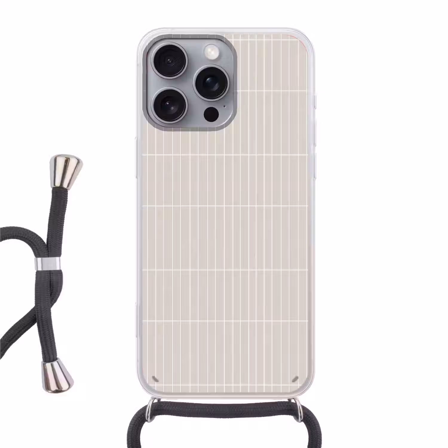 Patroon - Tegels - Zand Hoesje iPhone 16 Pro Max met koord klein 804 -3d