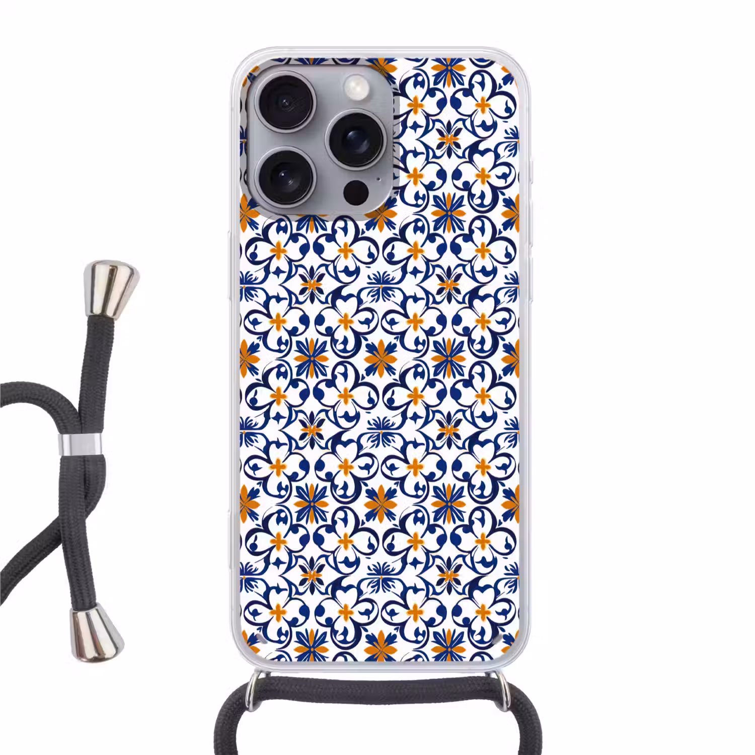 Patroon - Modern - Kleurrijk Hoesje iPhone 16 Pro Max met koord klein 804 -3d
