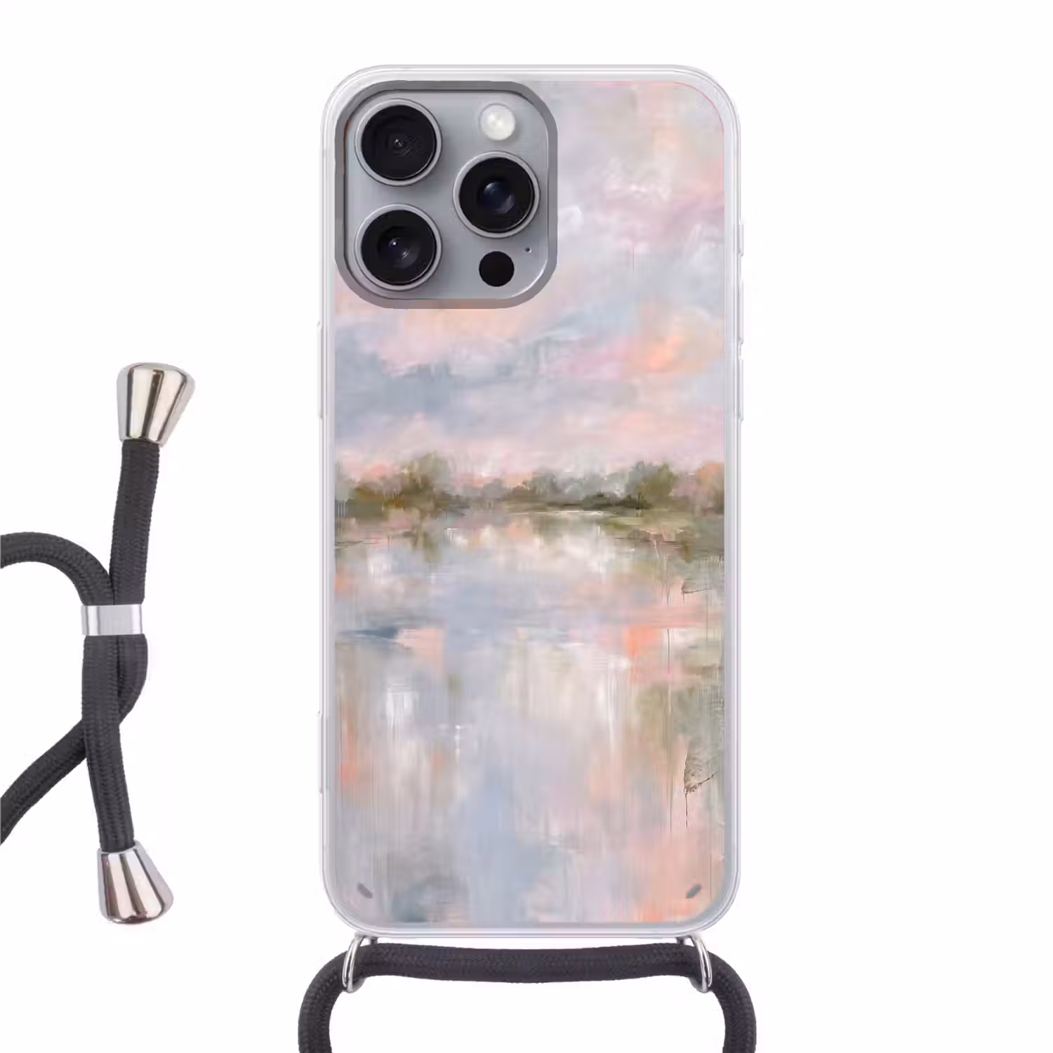 Natuur - Landschap - Abstract - Water - Groen Hoesje iPhone 16 Pro Max met koord klein -3d