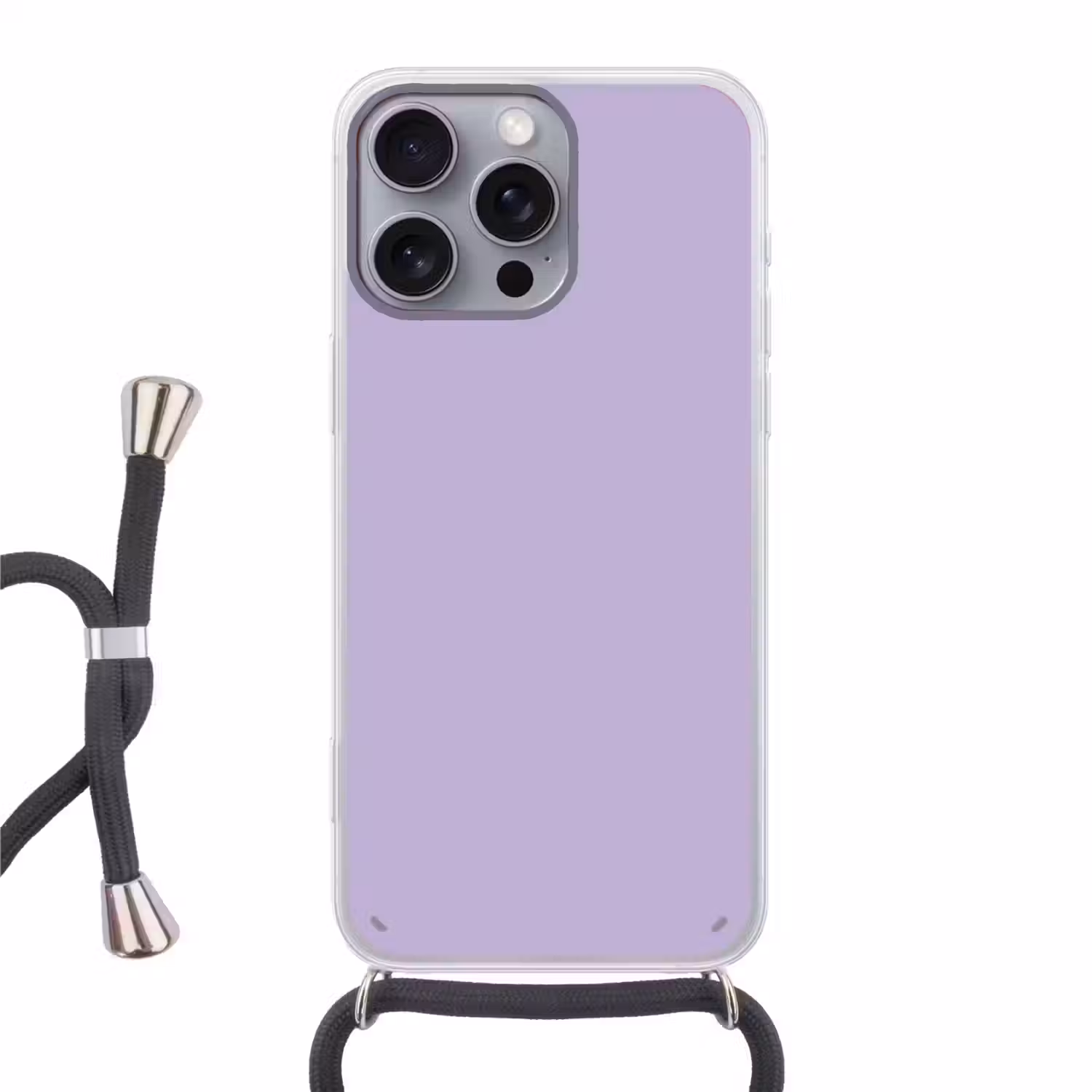 Pastel - Lilac - Paars Hoesje iPhone 16 Pro Max met koord klein 804 -3d