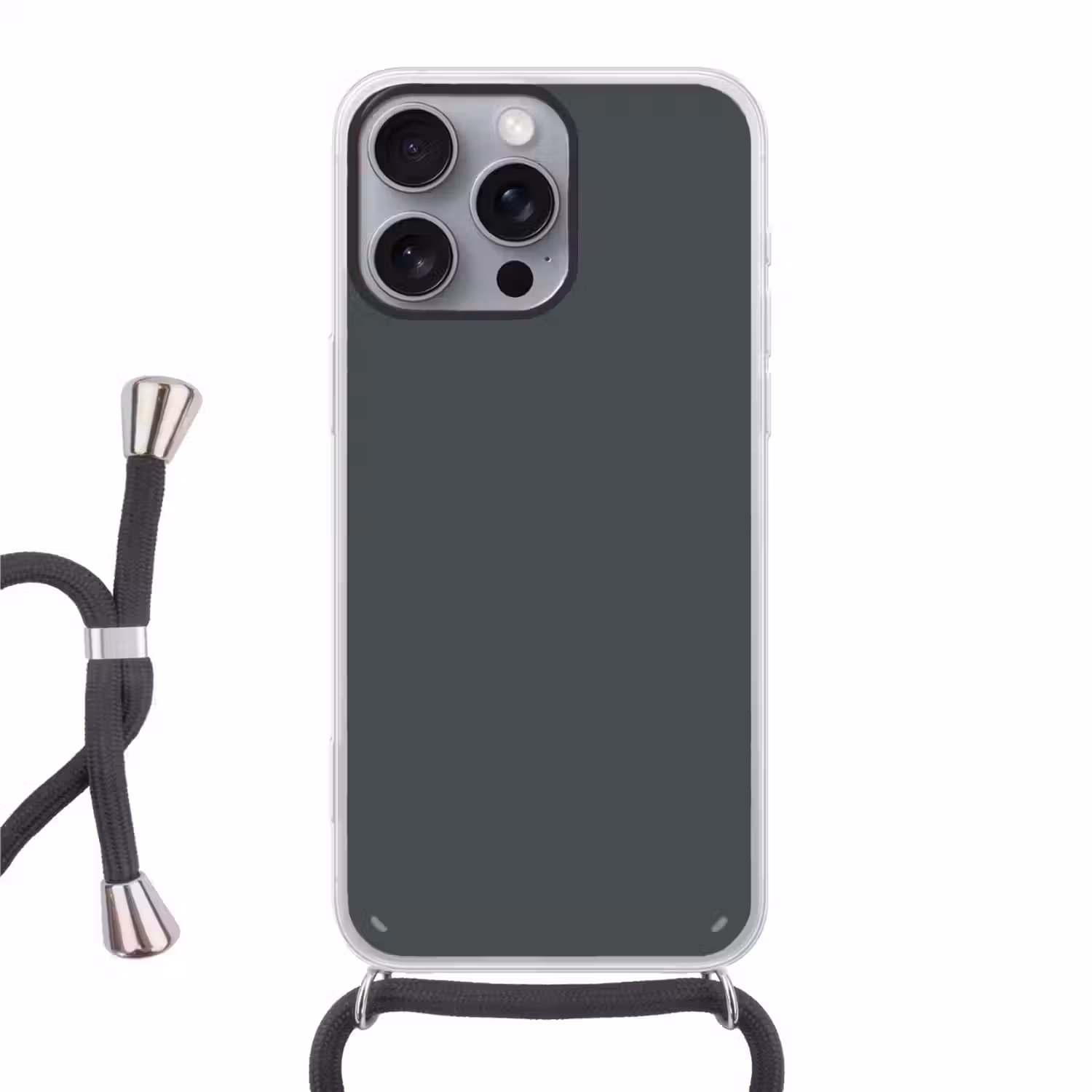 Slate - Millstone - Grijs Hoesje iPhone 16 Pro Max met koord klein 804 -3d