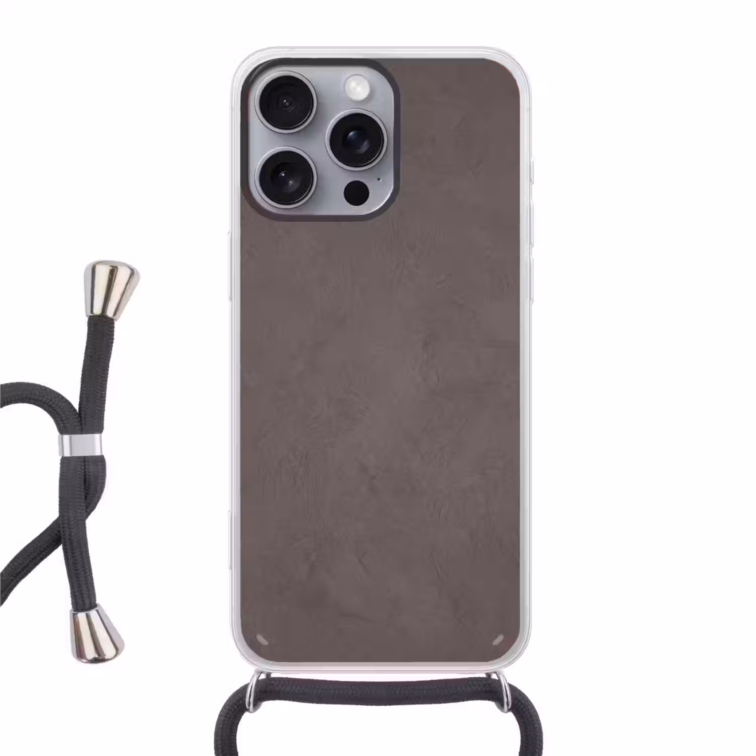Textuur - Grijs - Modern - Abstract - Oppervlak Hoesje iPhone 16 Pro Max met koord klein -3d