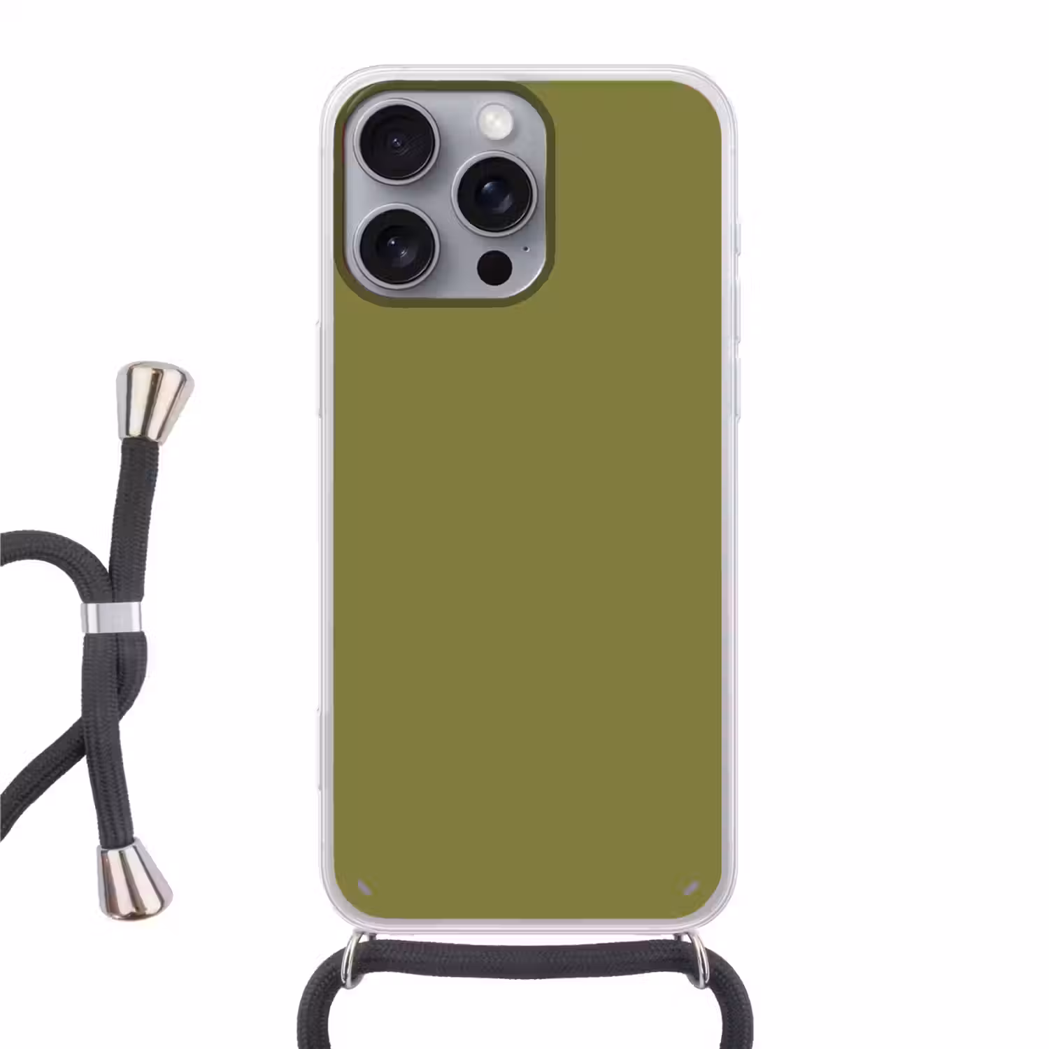 Juniper - Groen - Organisch Hoesje iPhone 16 Pro Max met koord klein 804 -3d