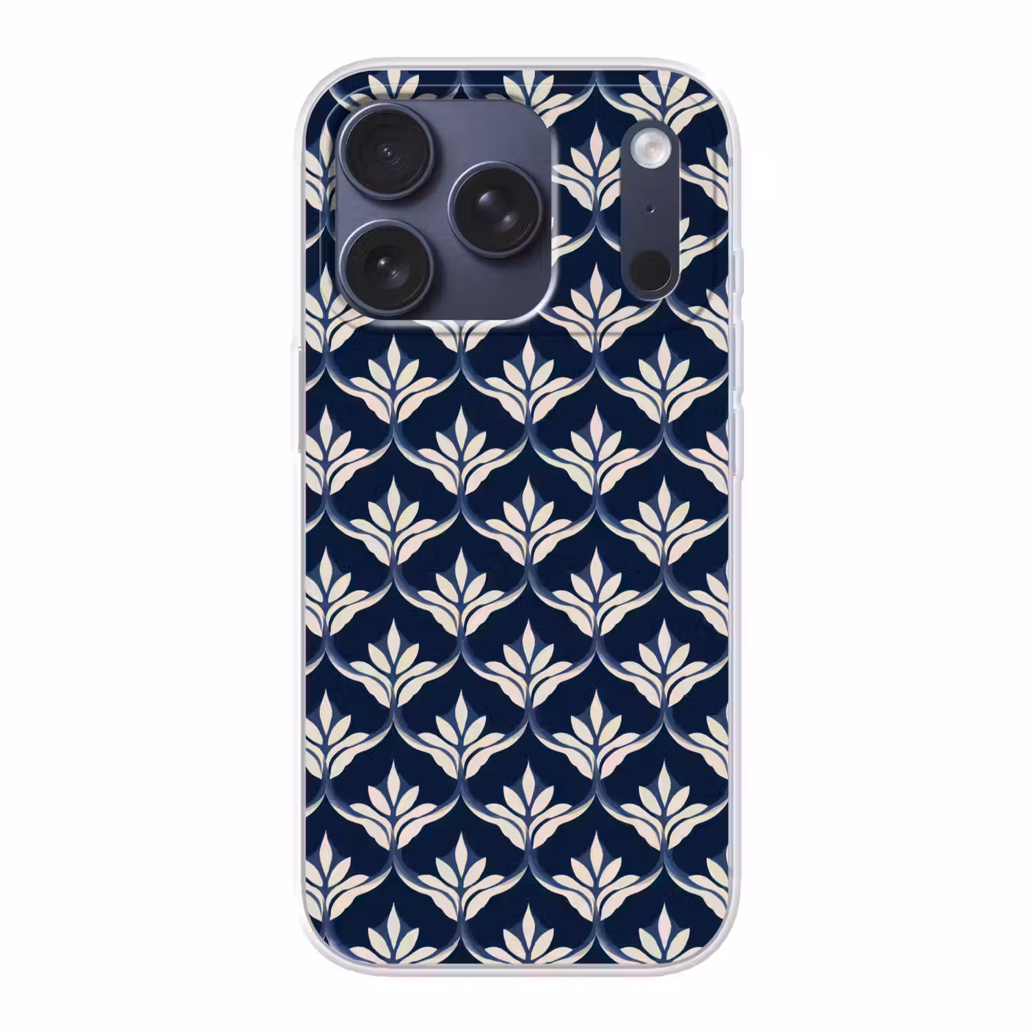 Modern - Ontwerp - Blauw Telefoonhoesje iPhone 17 Pro klein 878 -3d