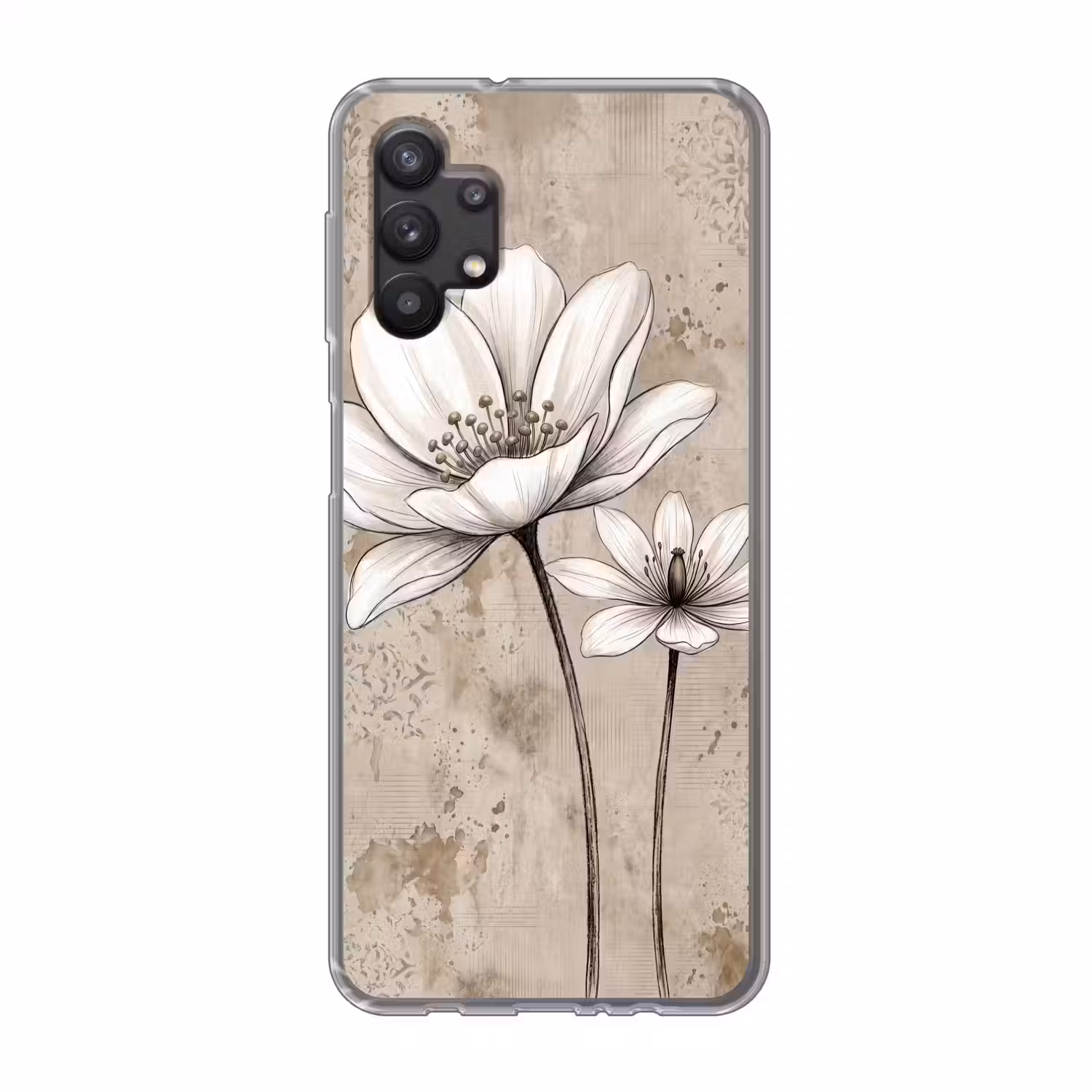 Modern - Design - Wit Telefoonhoesje Samsung Galaxy A32 5G klein -3d
