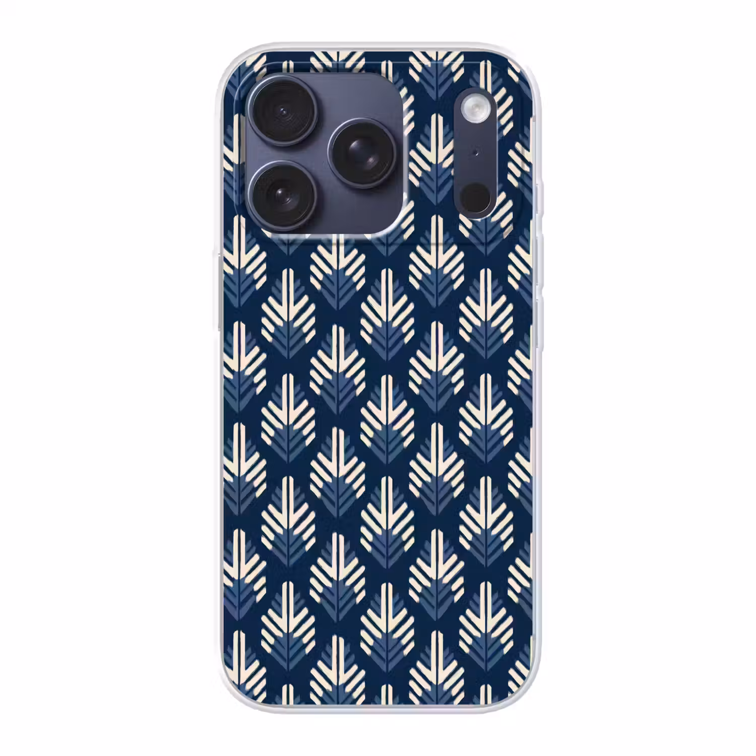 Modern - Patroon - Blauw Telefoonhoesje iPhone 17 Pro klein 878 -3d