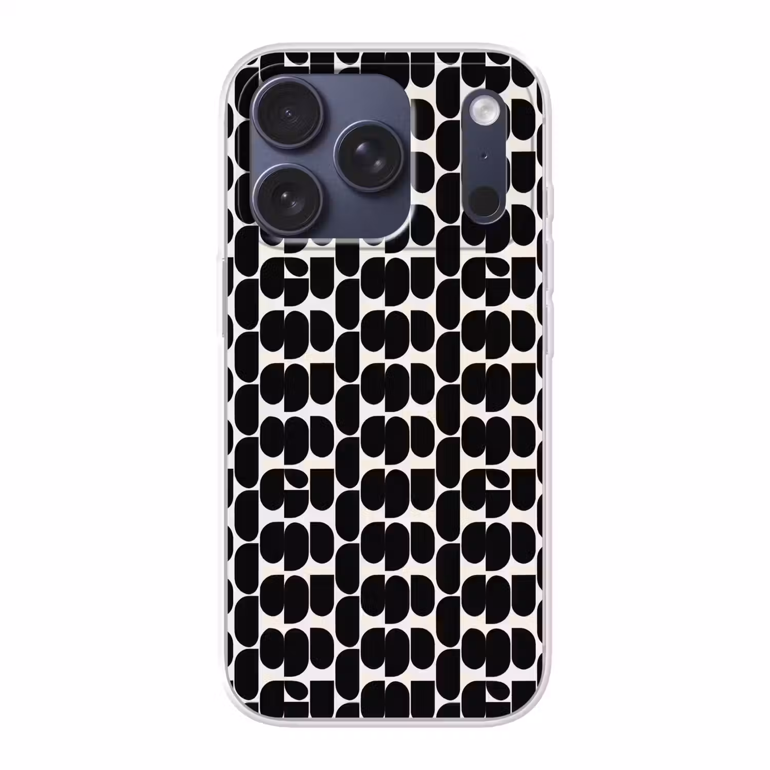 Modern - Patroon - Zwart Telefoonhoesje iPhone 17 Pro klein 878 -3d