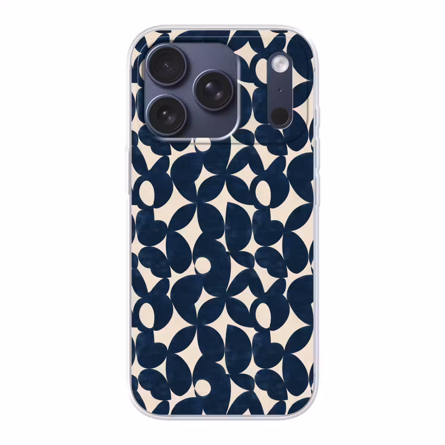 Modern - Geometrisch - Blauw Telefoonhoesje iPhone 17 Pro klein 878 -3d