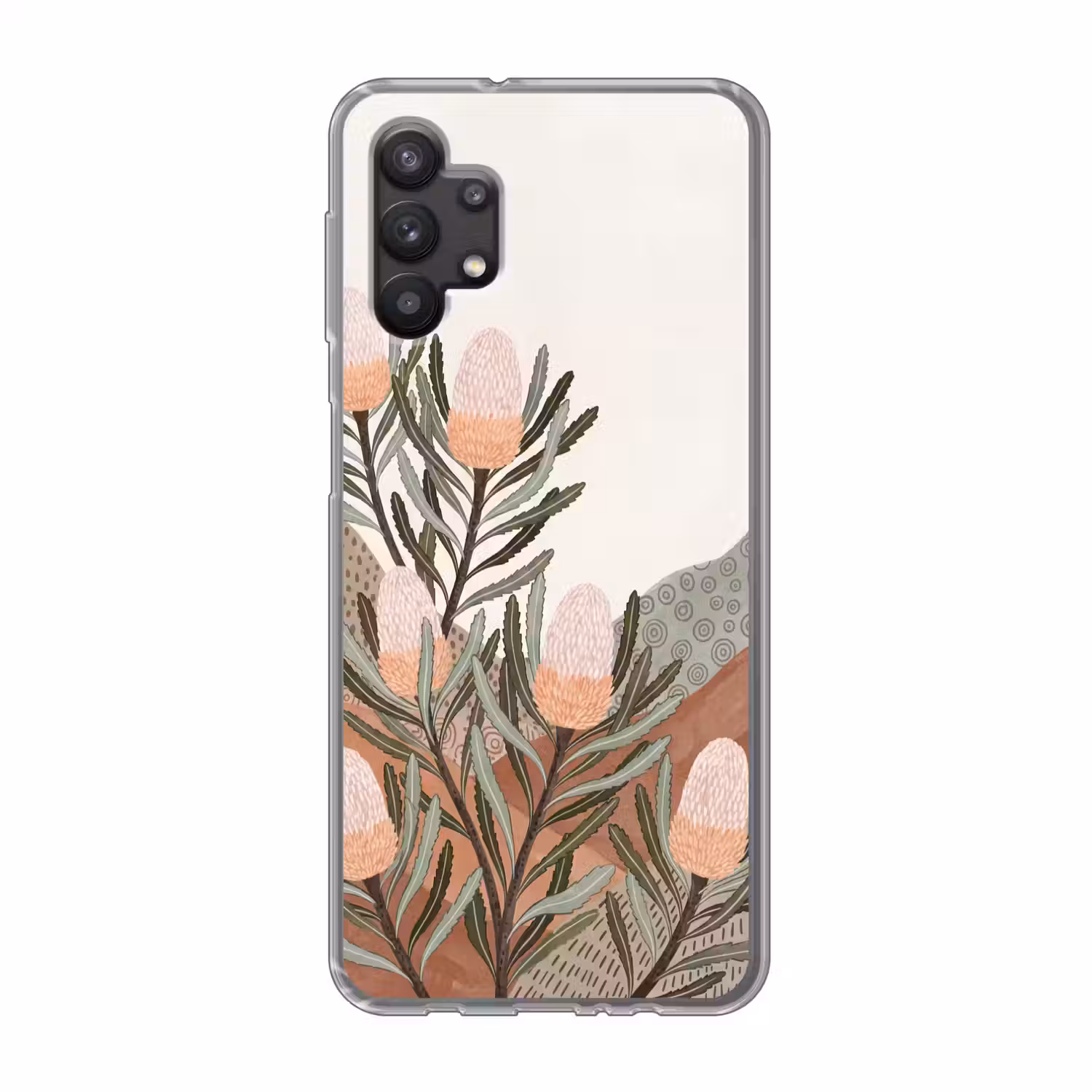 Modern - Heuvels - Terracotta Telefoonhoesje Samsung Galaxy A32 5G klein -3d