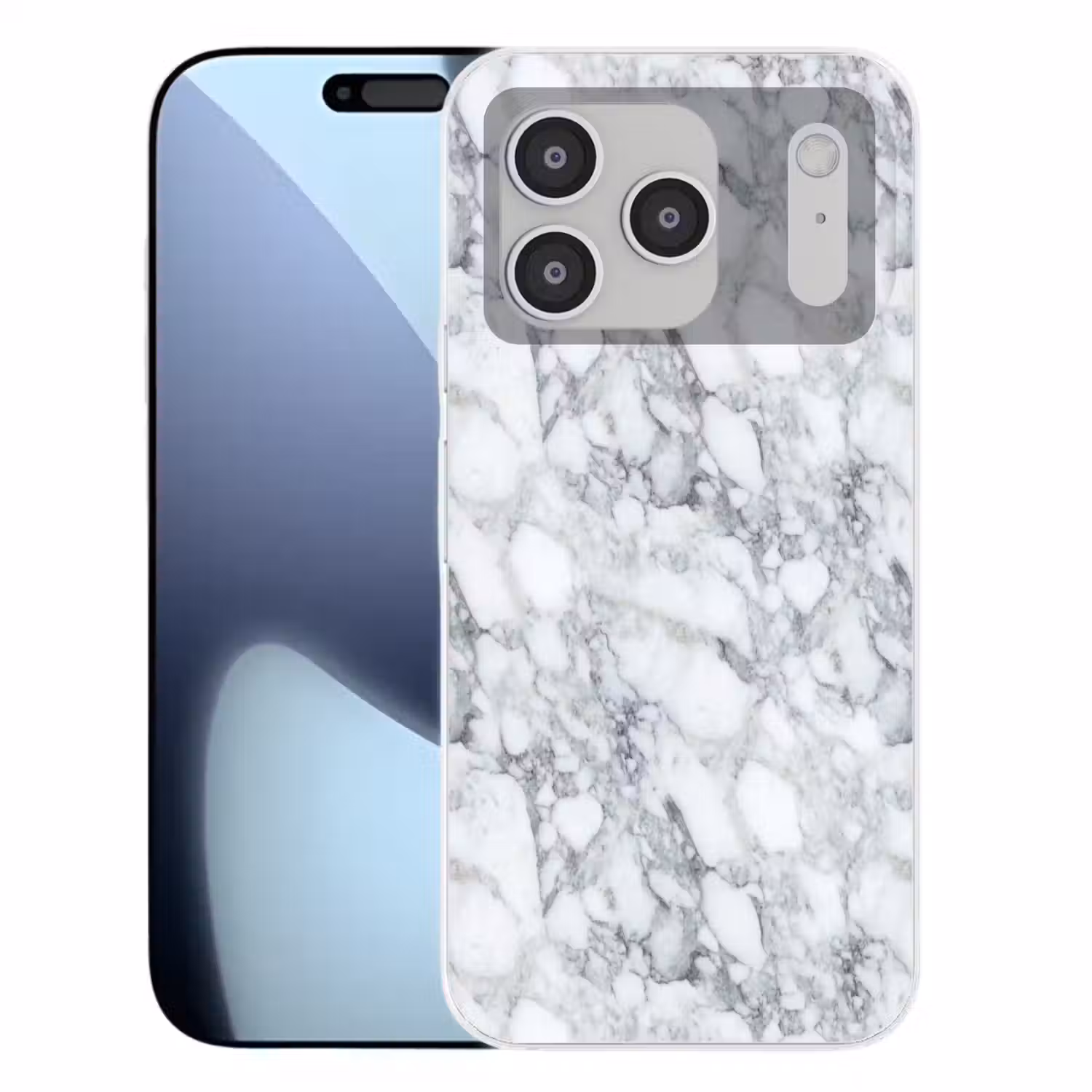 Mozaïek - Marmer - Wit - Onregelmatig Telefoonhoesje iPhone 17 Pro klein 878 -3d