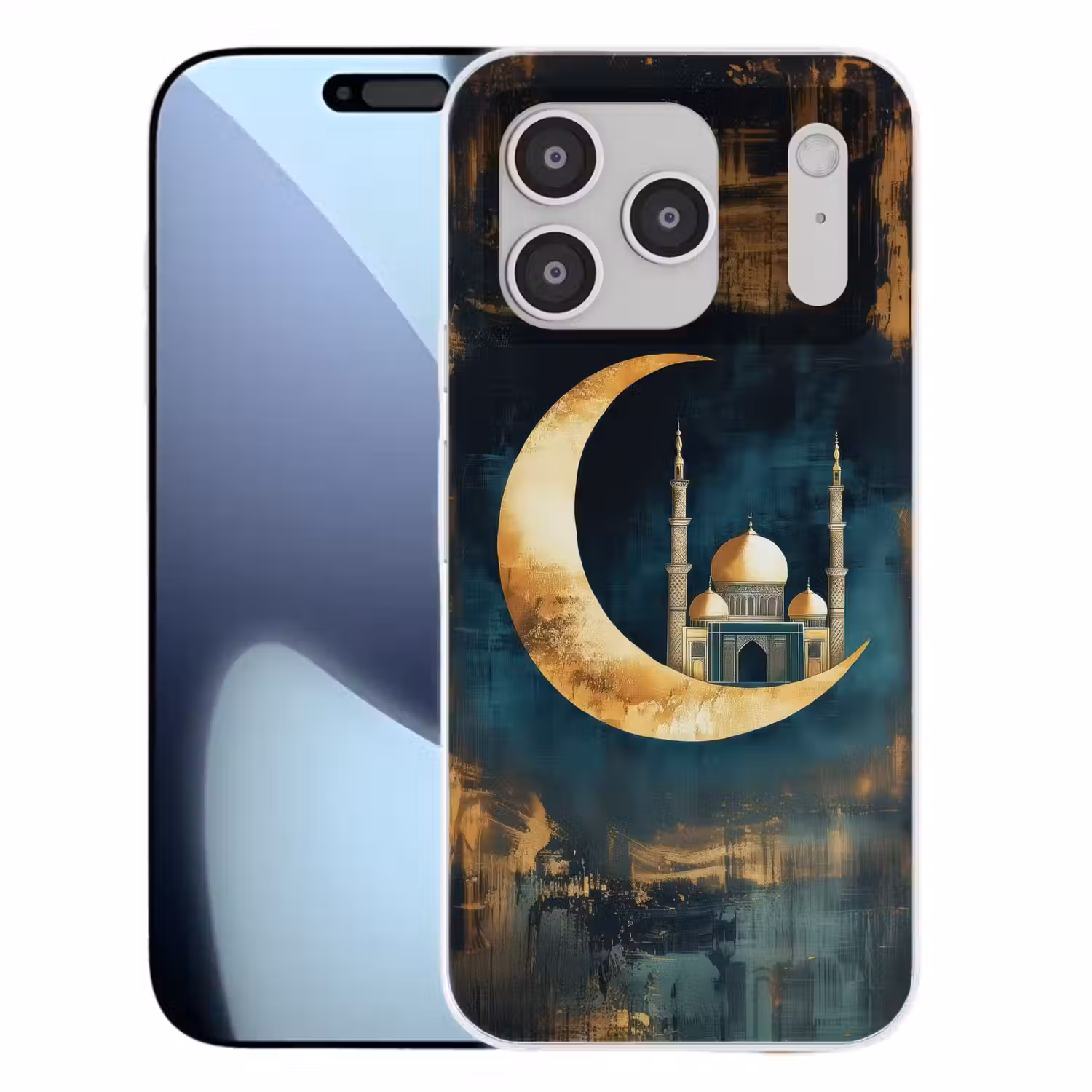 Moskee - Halve maan - Goud - Ramadan - Islamitische Telefoonhoesje iPhone 17 Pro klein -3d