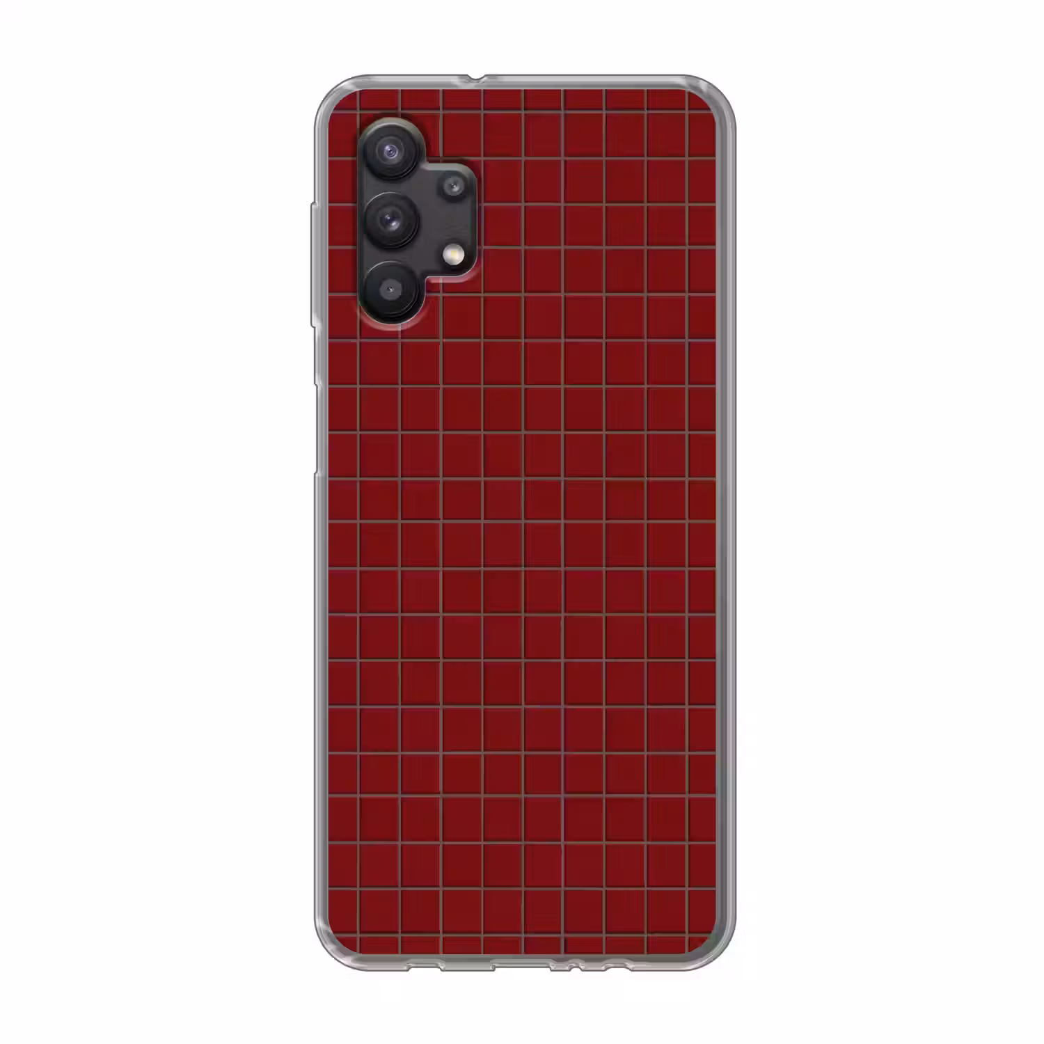 Patroon - Tegels - Burgundy Telefoonhoesje Samsung Galaxy A32 5G klein 346 -3d