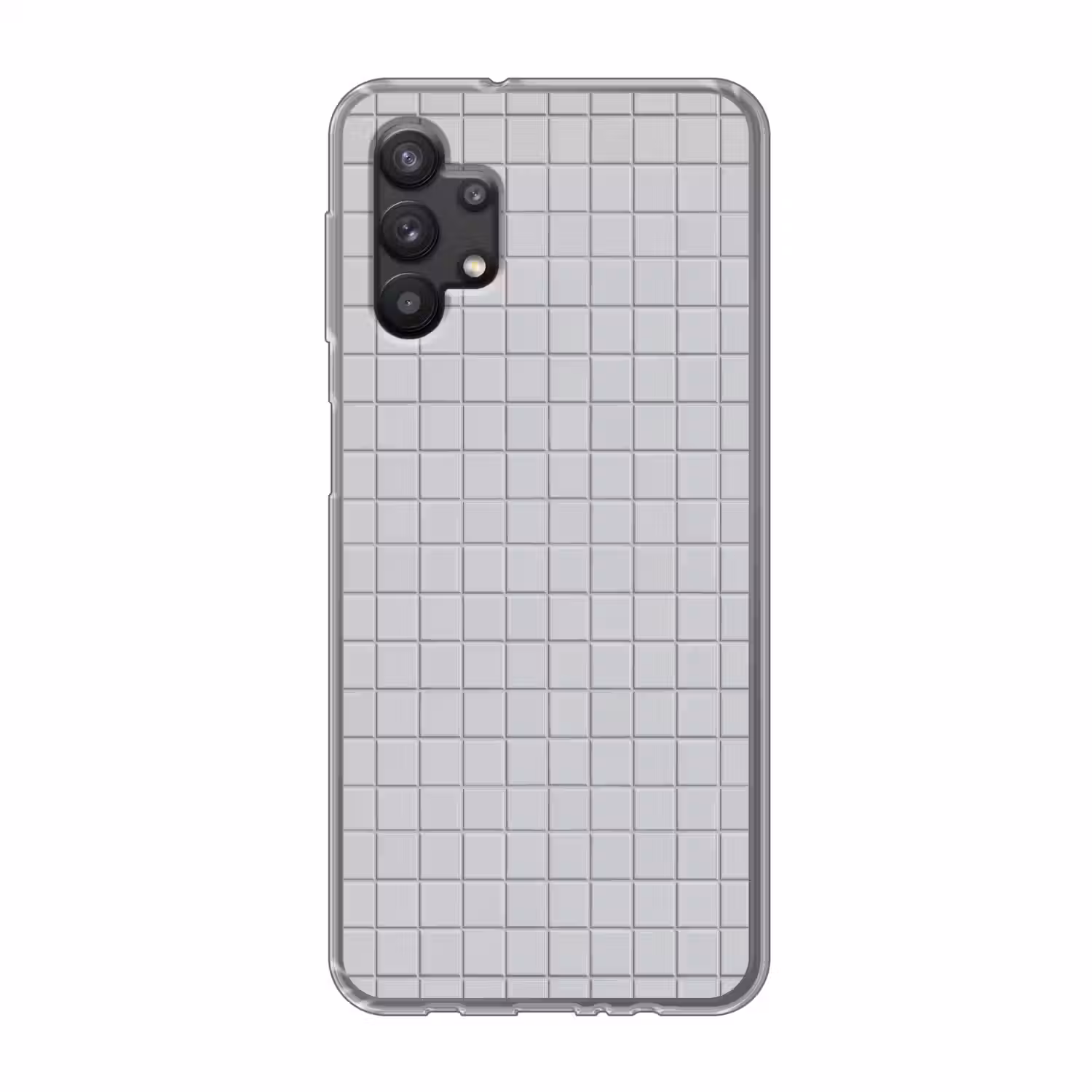 Patroon - Tegels - Licht - Grijs Telefoonhoesje Samsung Galaxy A32 5G klein 346 -3d
