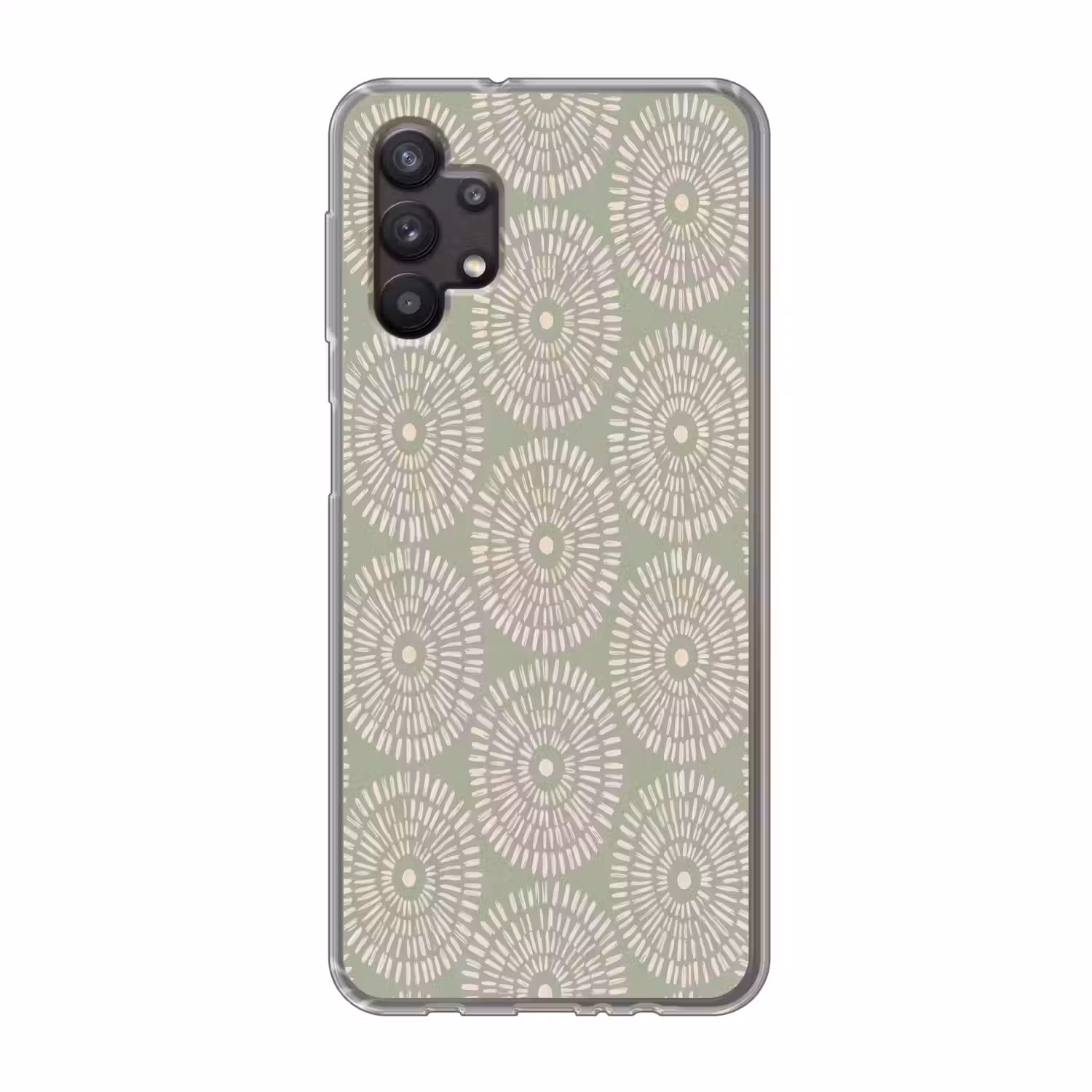 Patroon - Cirkels - Abstract - Modern - Groen Telefoonhoesje Samsung Galaxy A32 5G klein -3d