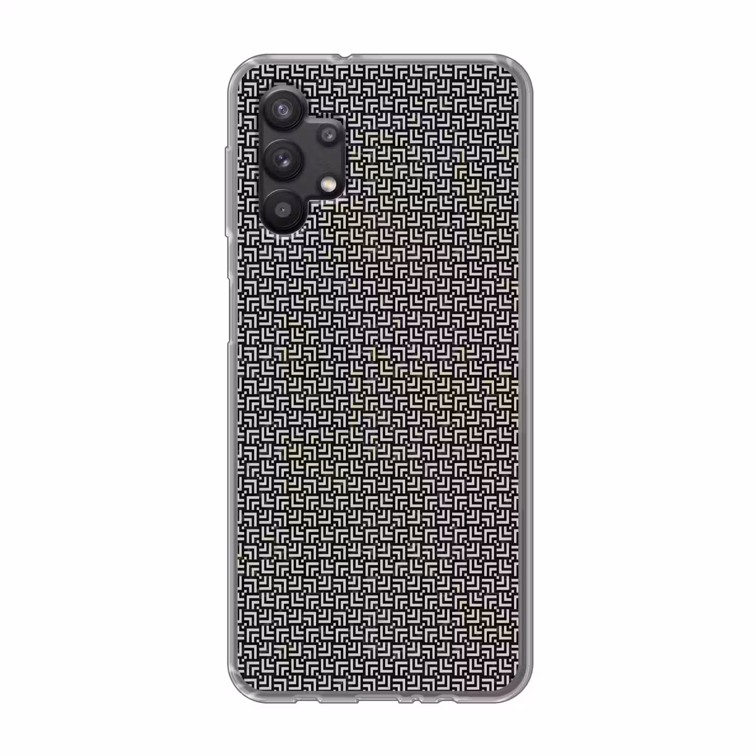 Patroon - Marmer - Zwart Telefoonhoesje Samsung Galaxy A32 5G klein 346 -3d