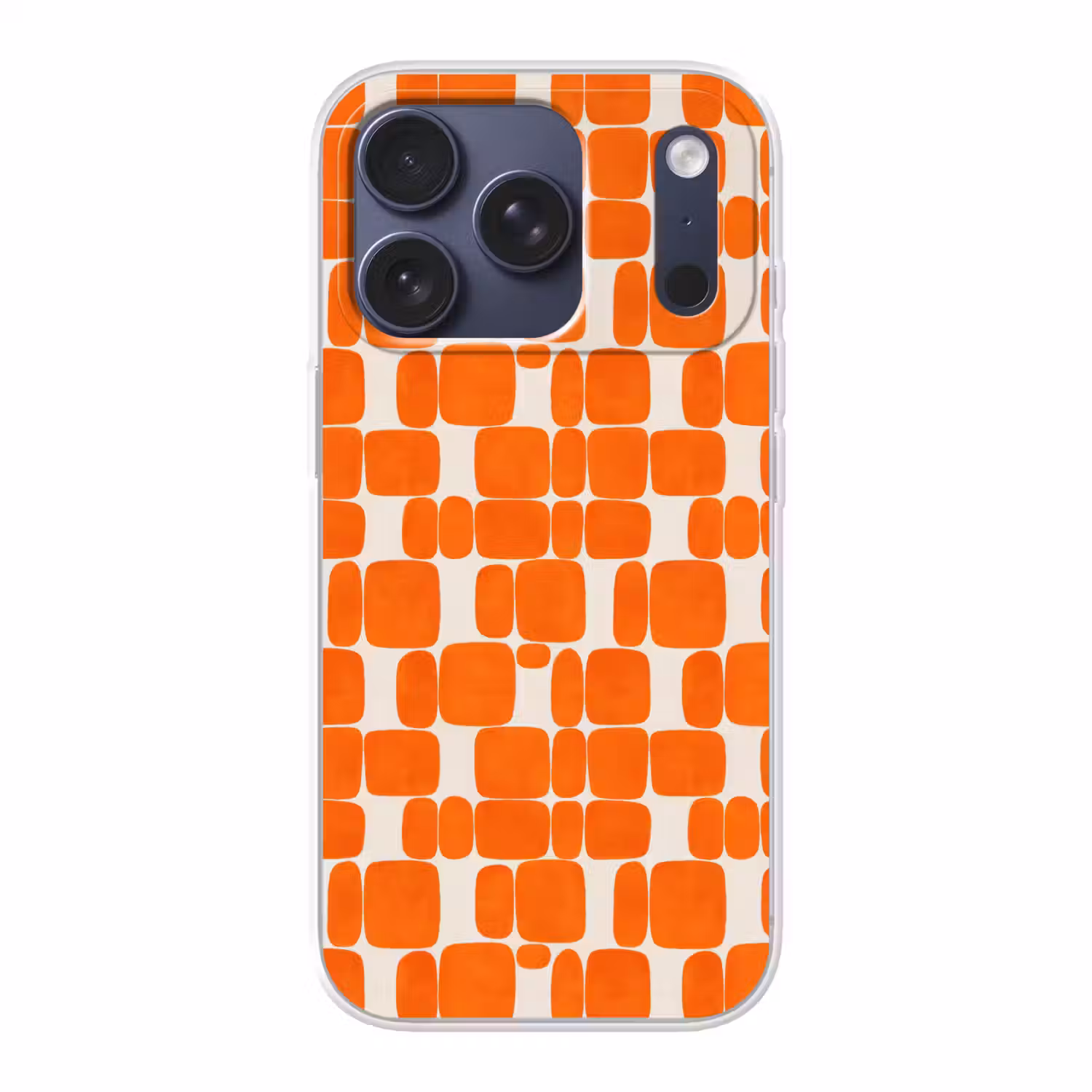 Patroon - Retro - Oranje Telefoonhoesje iPhone 17 Pro klein 878 -3d