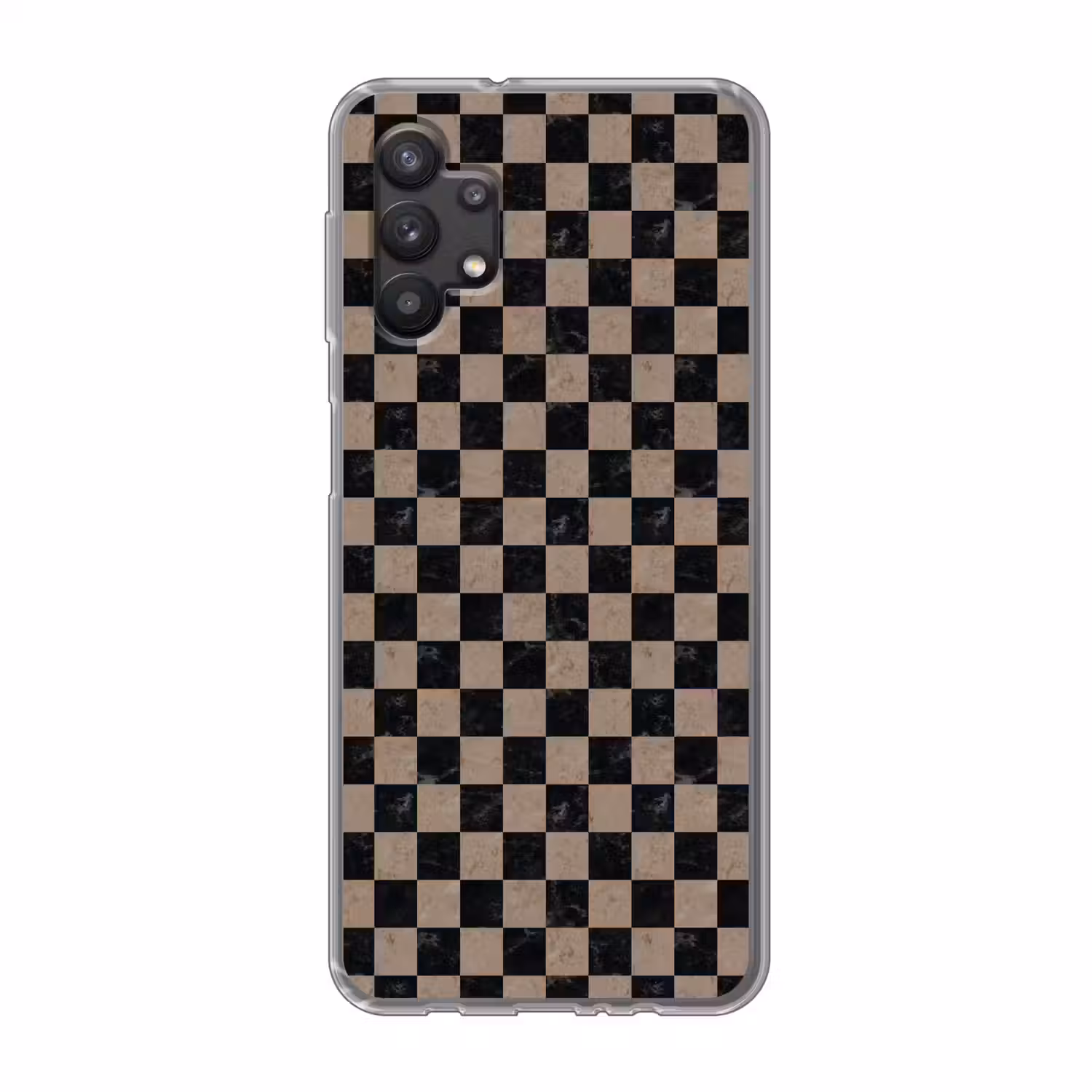 Patroon - Dambord - Marmer Telefoonhoesje Samsung Galaxy A32 5G klein 346 -3d