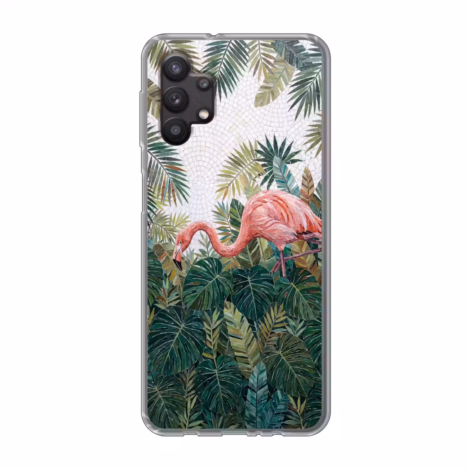 Natuur - Bladeren - Abstract - Groen - Vogel Telefoonhoesje Samsung Galaxy A32 5G klein -3d