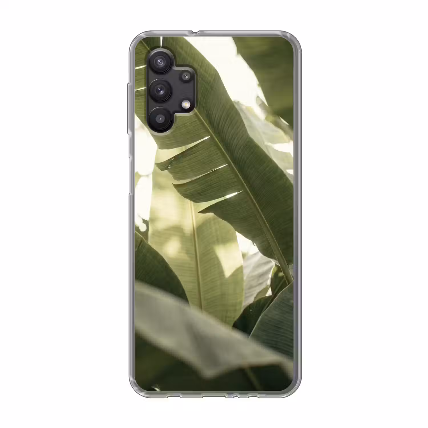Natuur - Bladeren - Groen - Tropisch - Detail Telefoonhoesje Samsung Galaxy A32 5G klein -3d