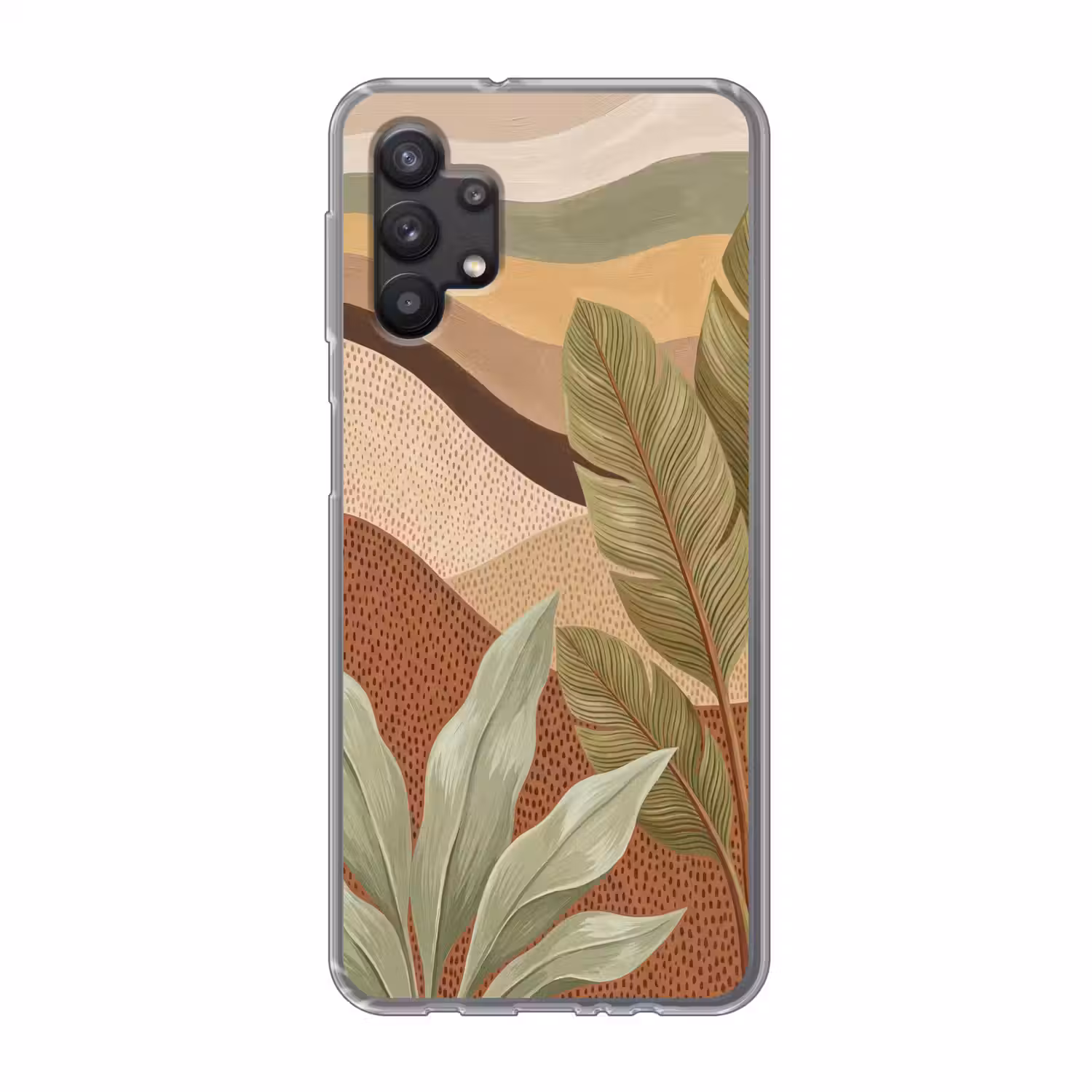 Natuur - Bladeren - Landschap - Abstract - Aardetinten Telefoonhoesje Samsung Galaxy A32 5G klein -3d