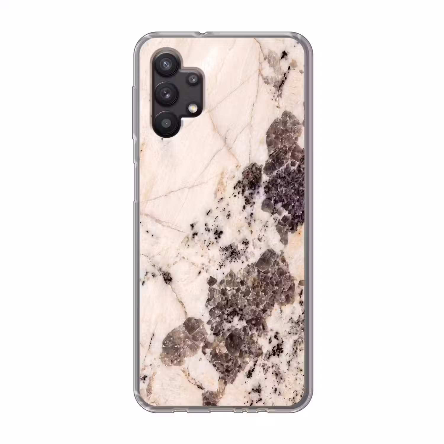 Natuursteen - Patroon - Abstract - Beige - Grijs Telefoonhoesje Samsung Galaxy A32 5G klein -3d