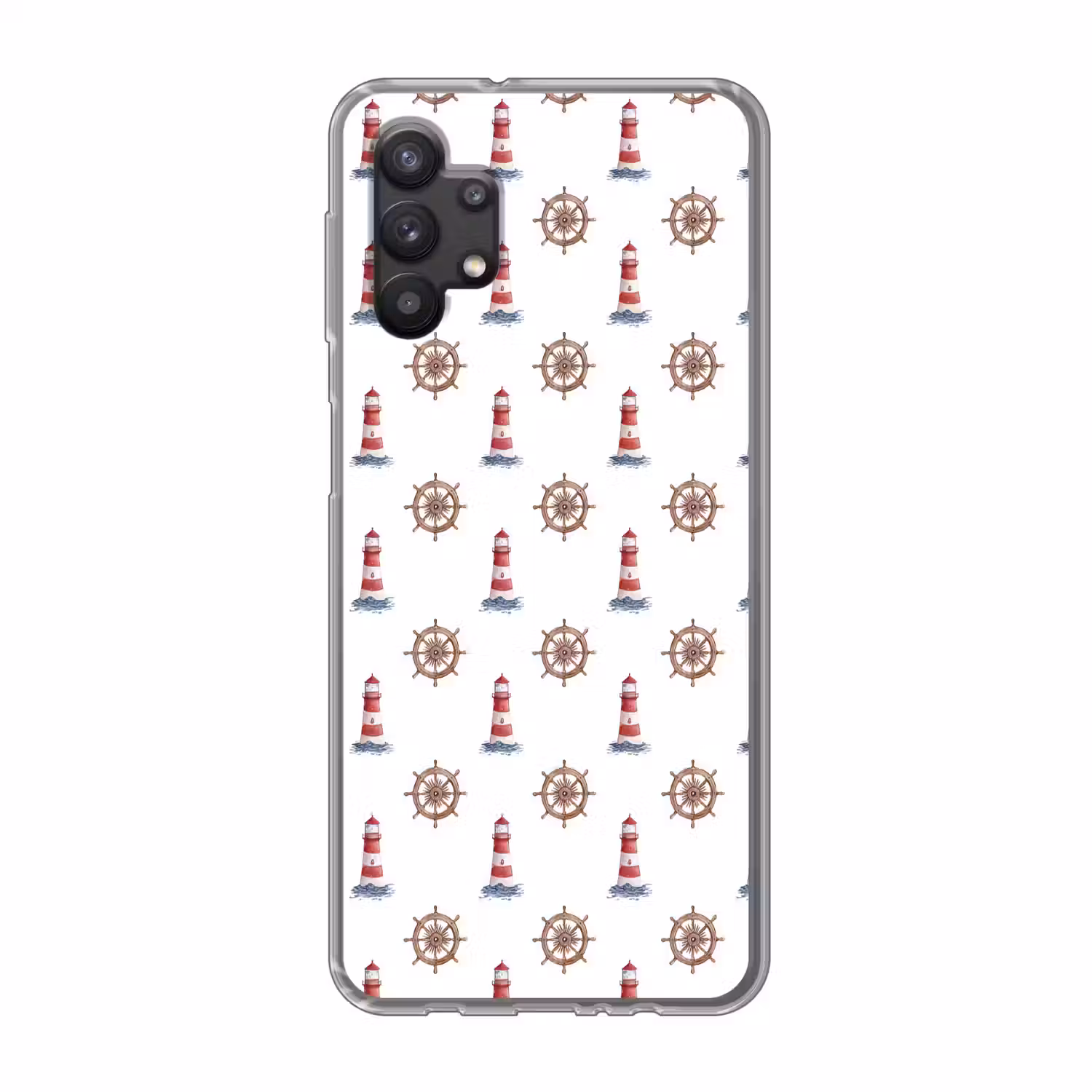 Nautisch - Klassiek - Rood Telefoonhoesje Samsung Galaxy A32 5G klein 346 -3d
