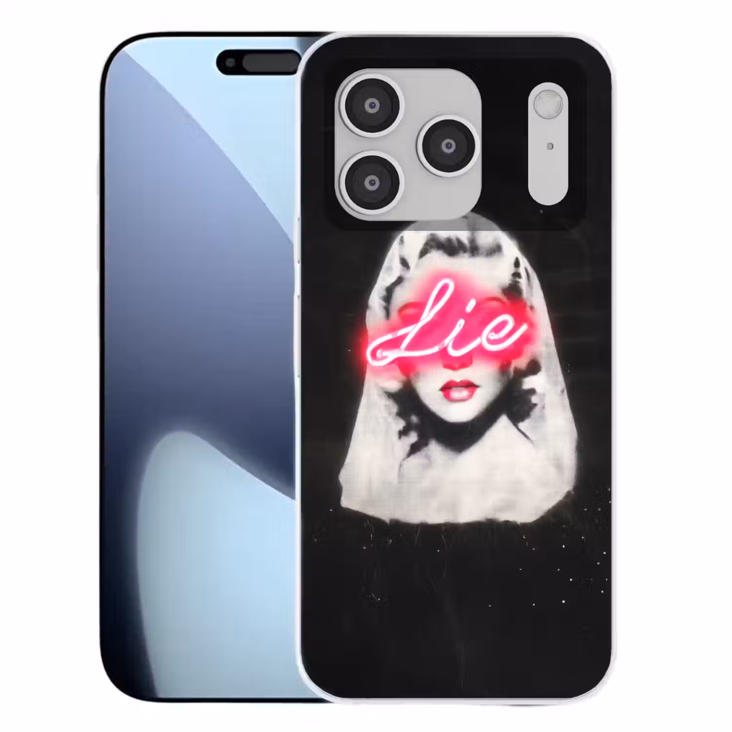 Neon - Letters - Vintage - Vrouw Telefoonhoesje iPhone 17 Pro klein -3d
