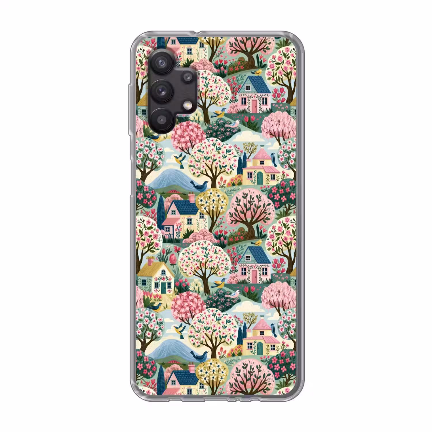 Nostalgisch - Idyllisch - Kleurrijk Telefoonhoesje Samsung Galaxy A32 5G klein 346 -3d