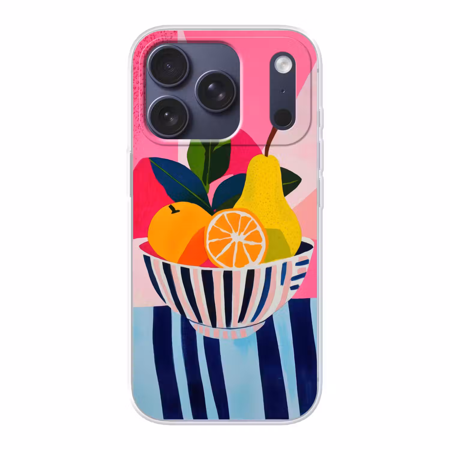 Fruit - Abstracte achtergrond - Roze Telefoonhoesje iPhone 17 Pro klein -3d