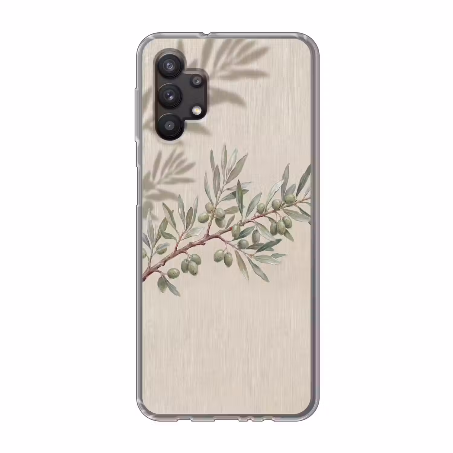 Olijftak - Bladeren - Natuur - Groen - Beige Telefoonhoesje Samsung Galaxy A32 5G klein -3d