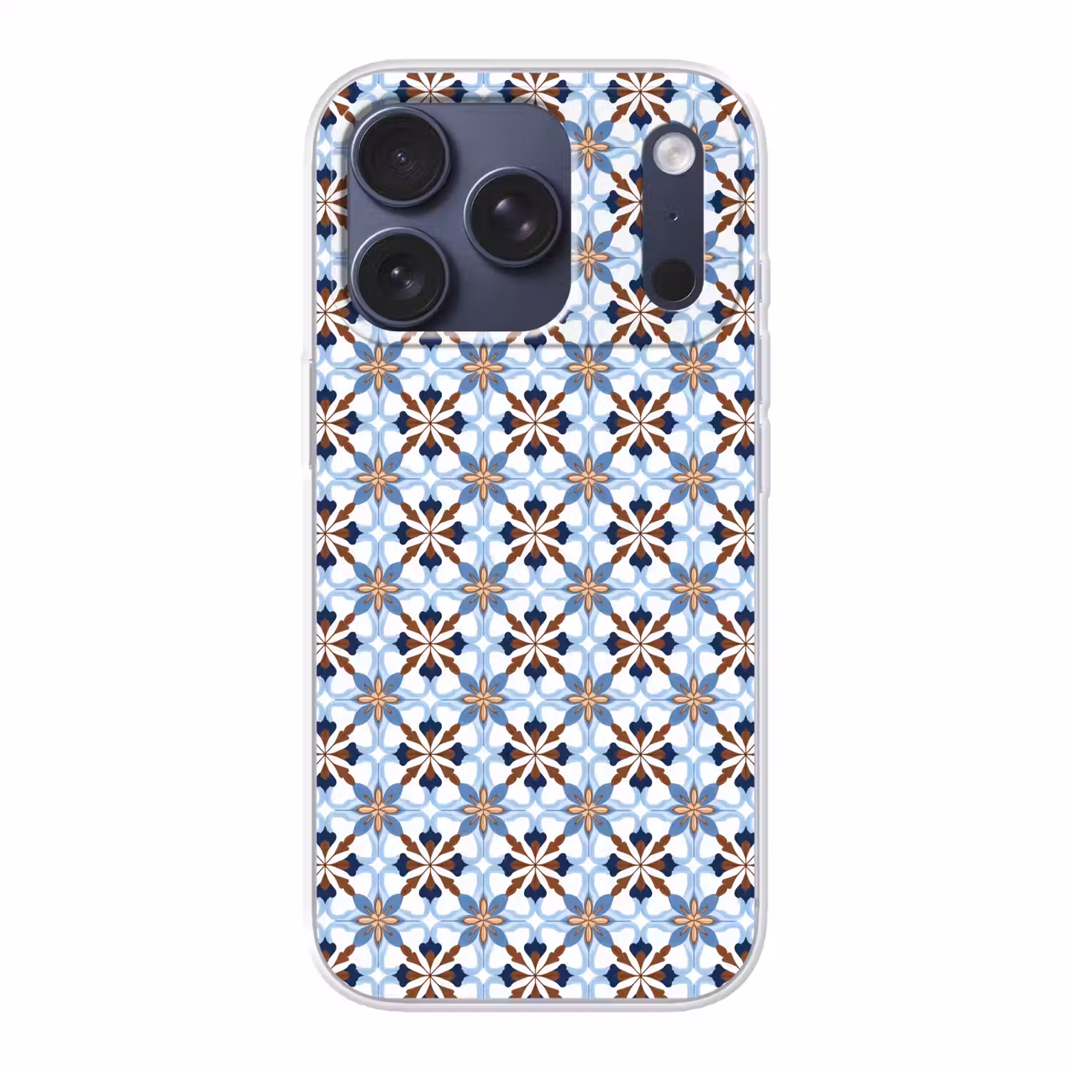 Ornament - Tegel - Kleurrijk Telefoonhoesje iPhone 17 Pro klein 878 -3d