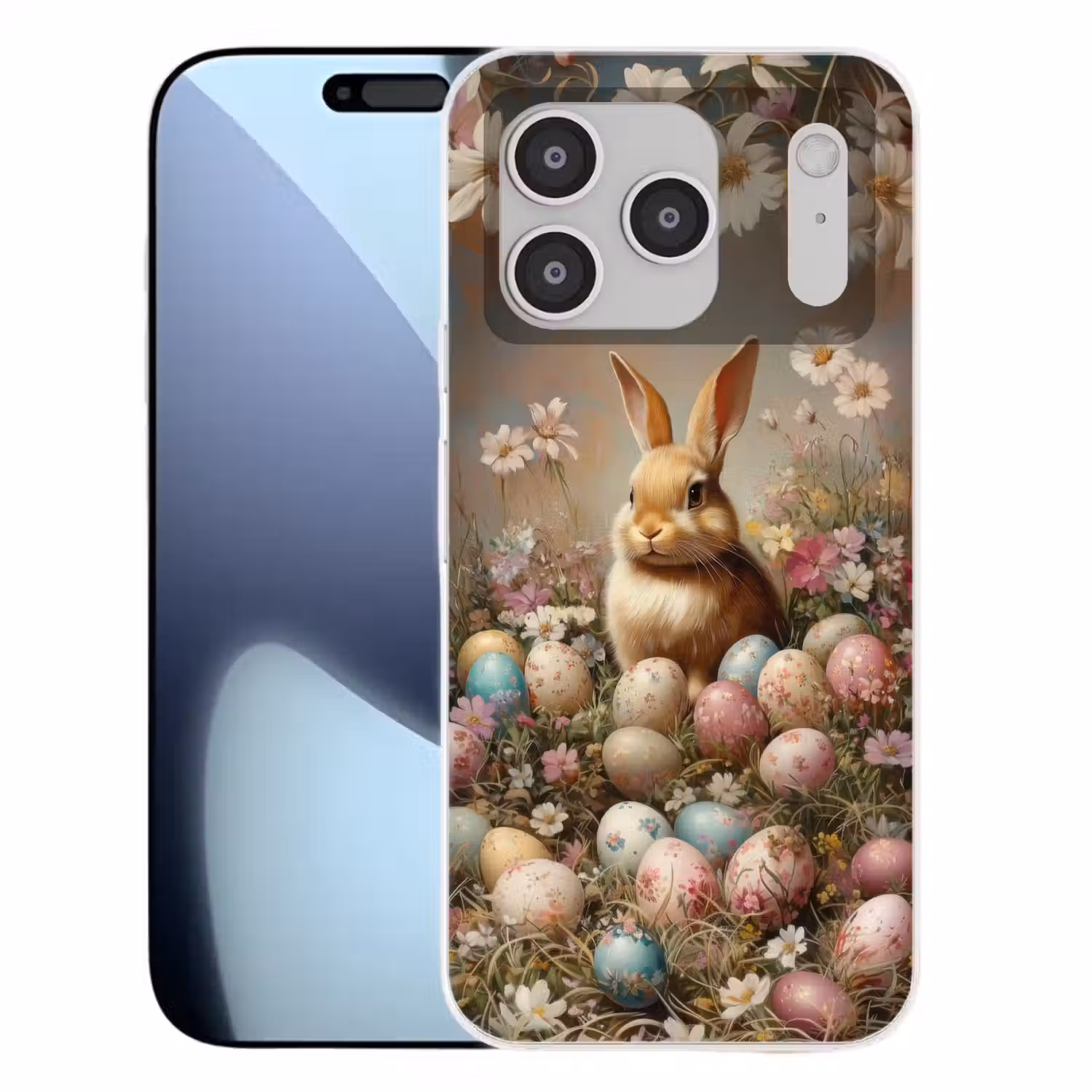 Paashaas - Lente - Paaseieren Telefoonhoesje iPhone 17 Pro klein -3d