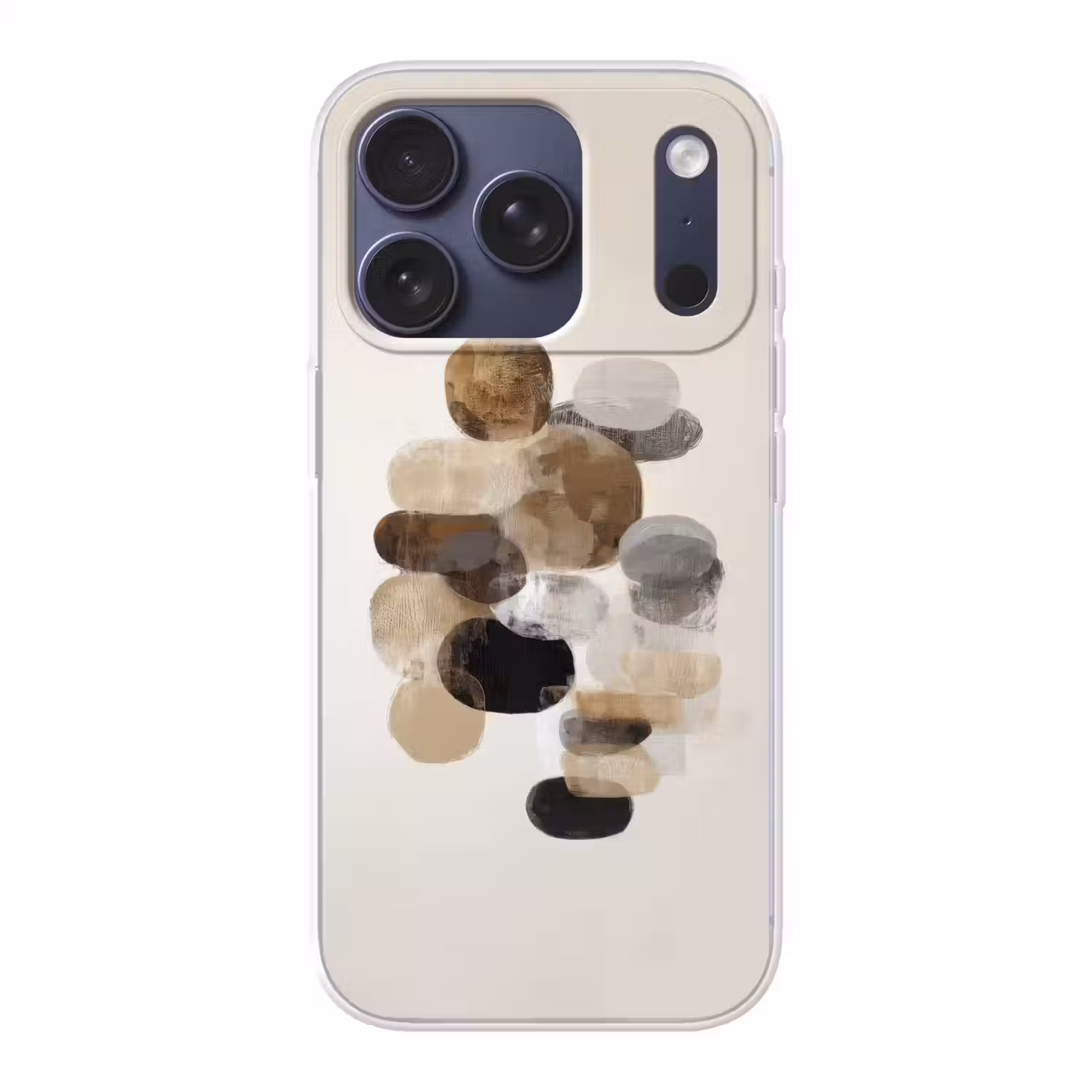 Ovaal - Kleurvlakken - Penseelstreken Telefoonhoesje iPhone 17 Pro klein -3d