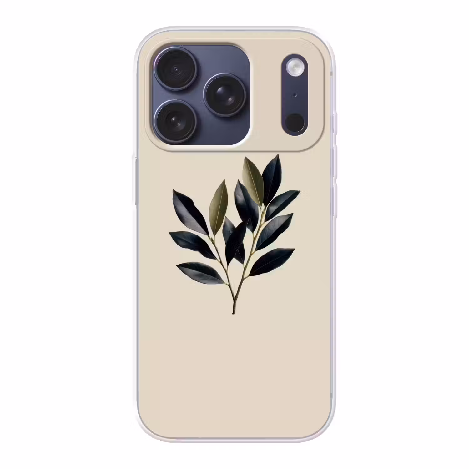 Ovaal - Olijfgroen - Simpel Telefoonhoesje iPhone 17 Pro klein -3d