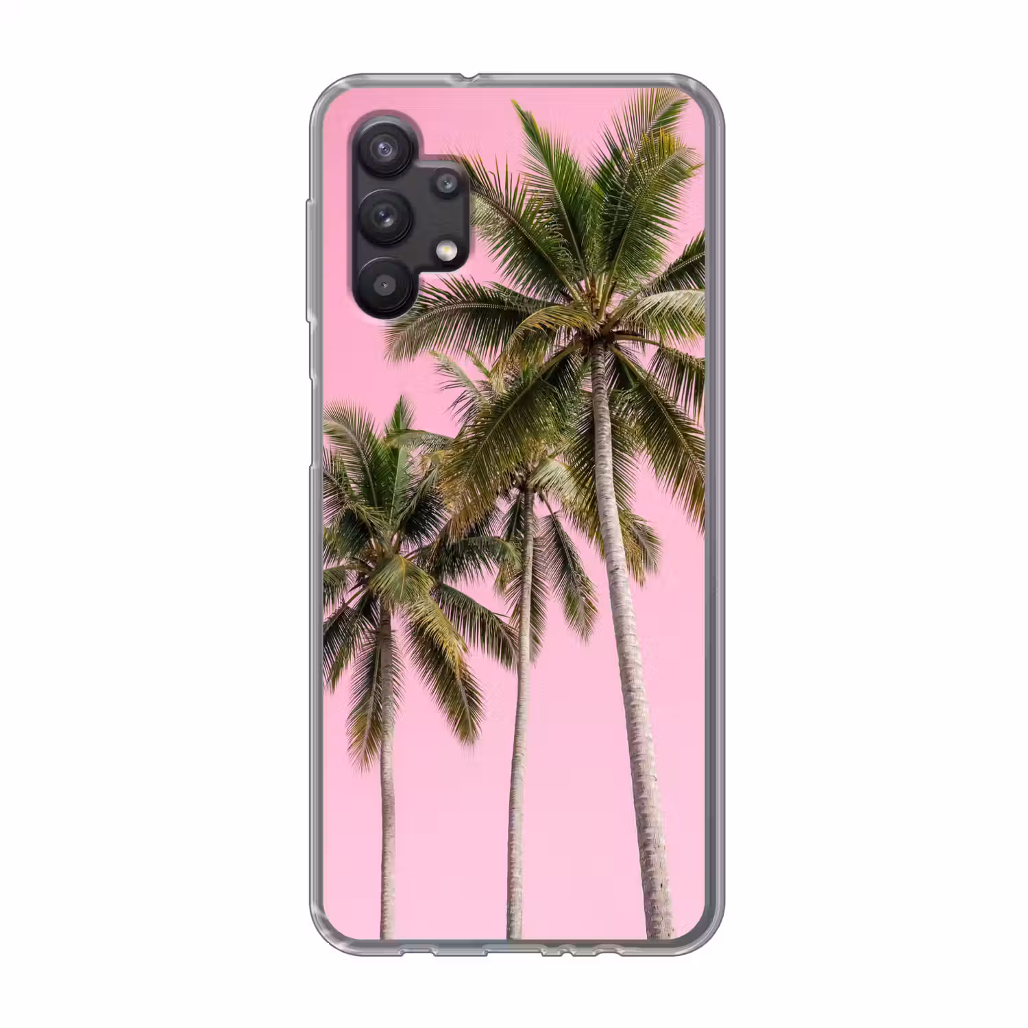Palmboom - Tropisch - Pink Telefoonhoesje Samsung Galaxy A32 5G klein -3d
