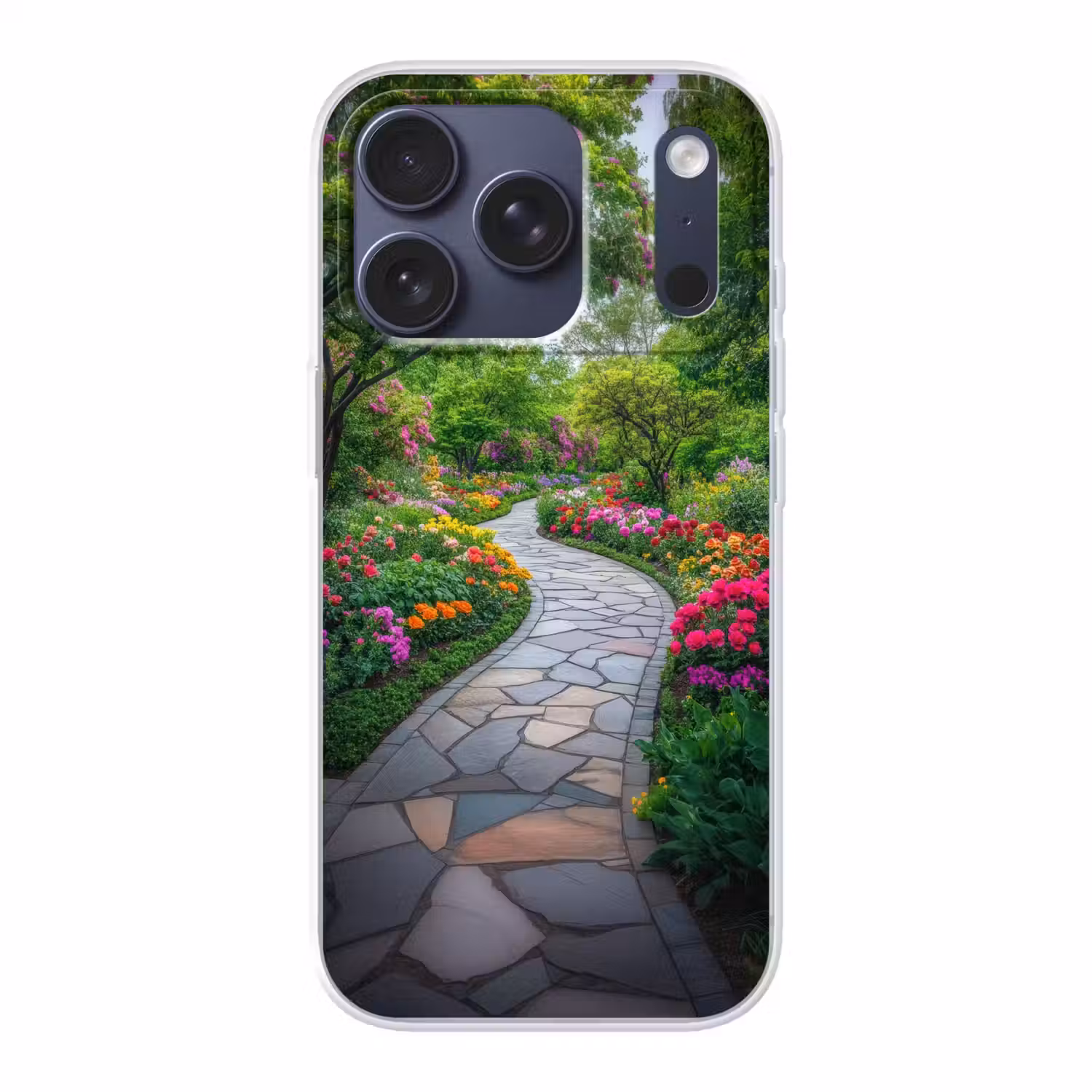 Park - Bloemen - Tuin Telefoonhoesje iPhone 17 Pro klein -3d