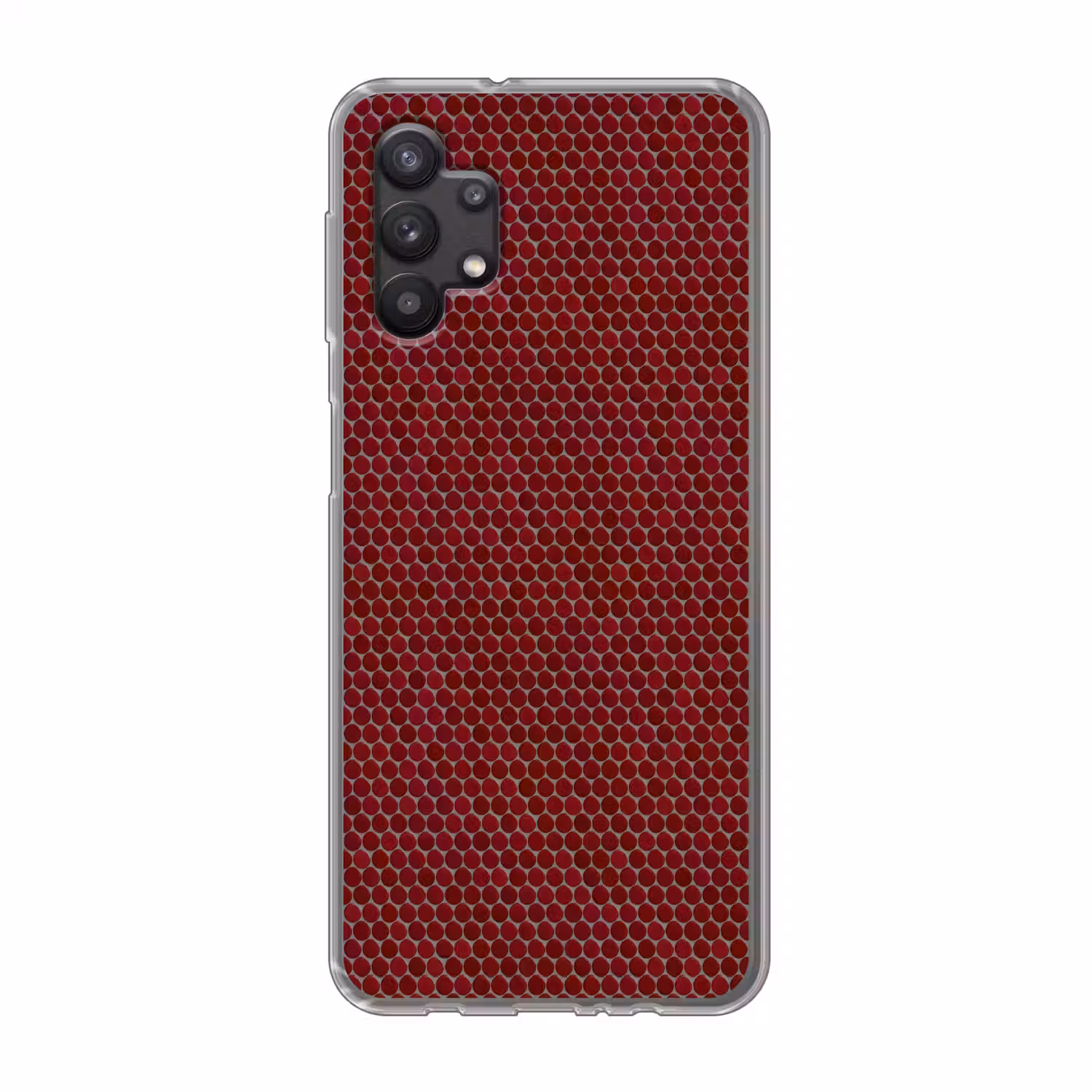 Penny - Mozaïek - Rond - Rood Telefoonhoesje Samsung Galaxy A32 5G klein 346 -3d